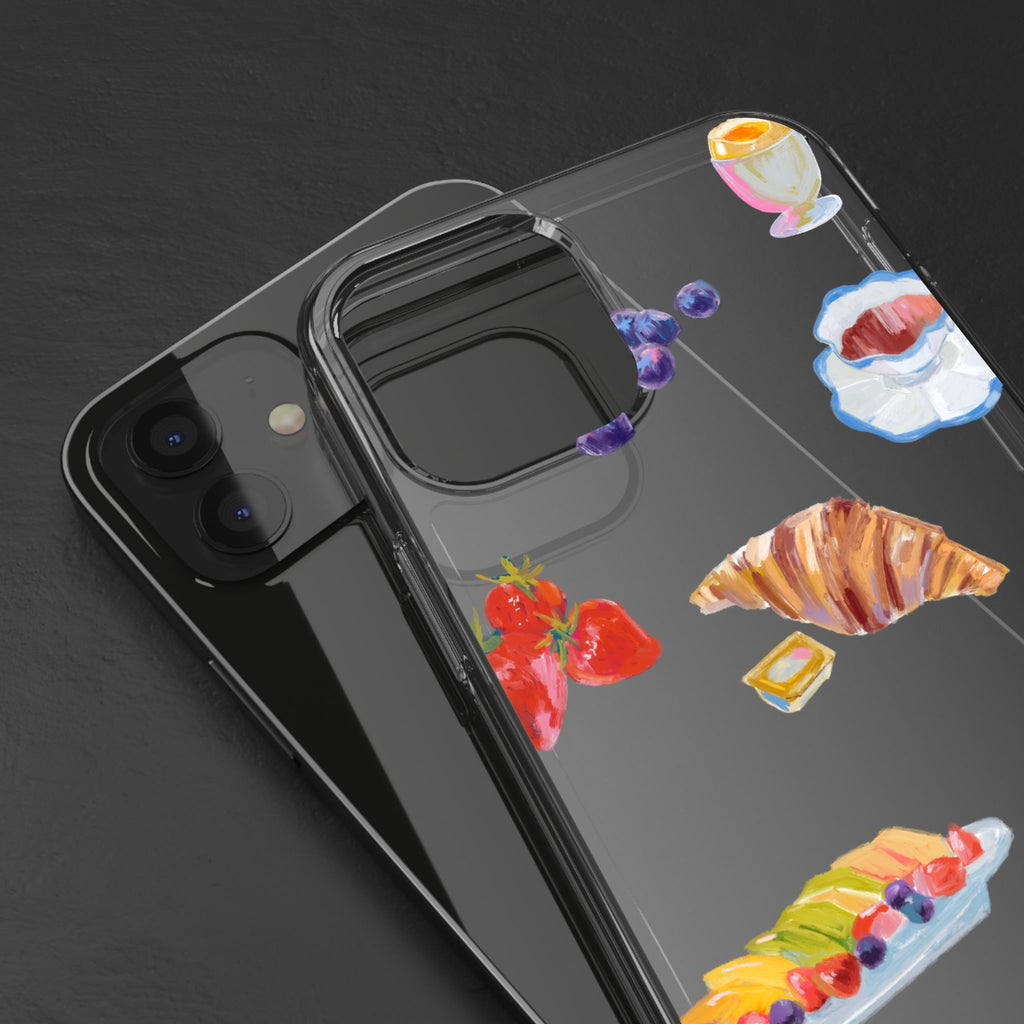 Clear Phone Case — Breakfast Pastries & Brunch Icons Clear Case