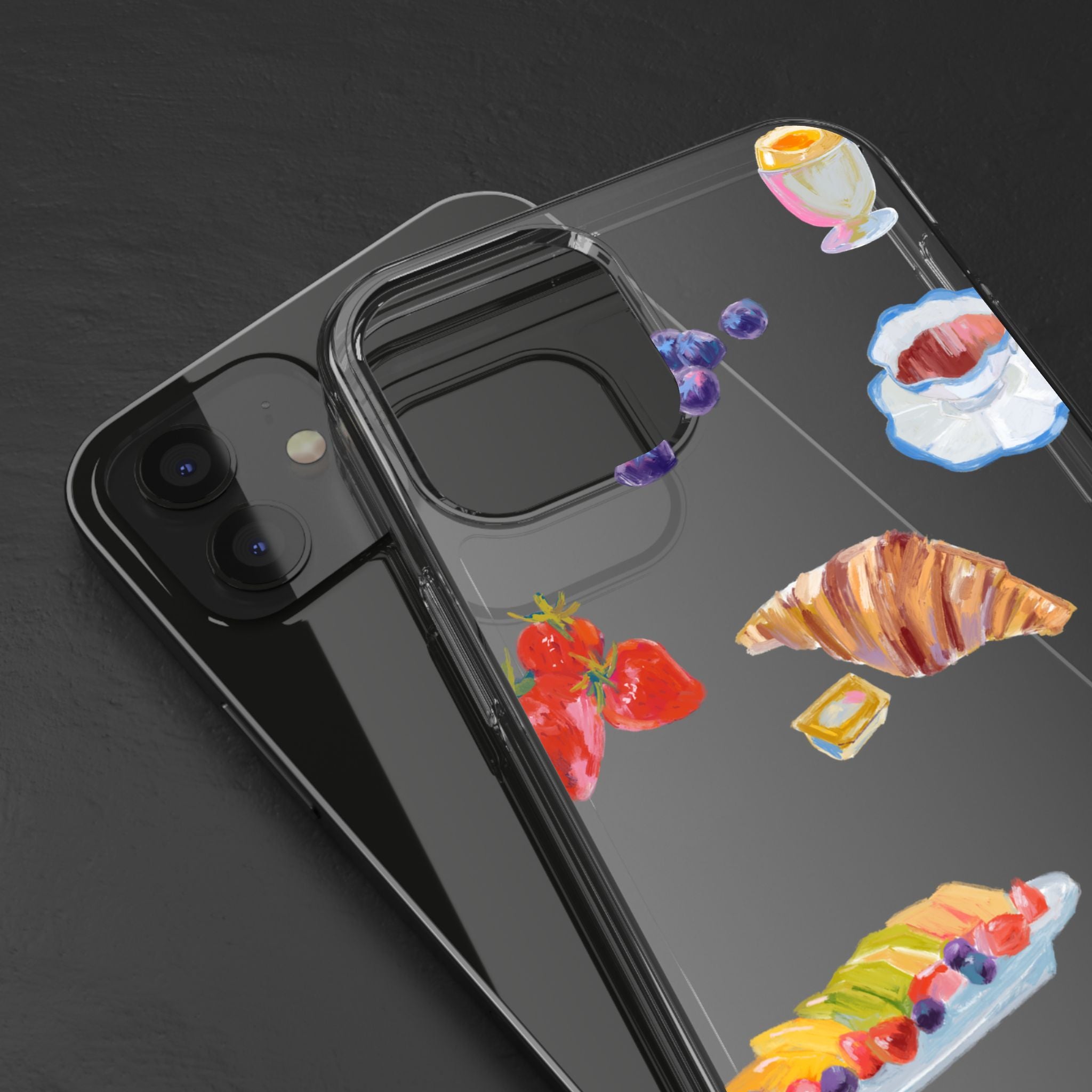 Clear Phone Case — Breakfast Pastries & Brunch Icons Clear Case