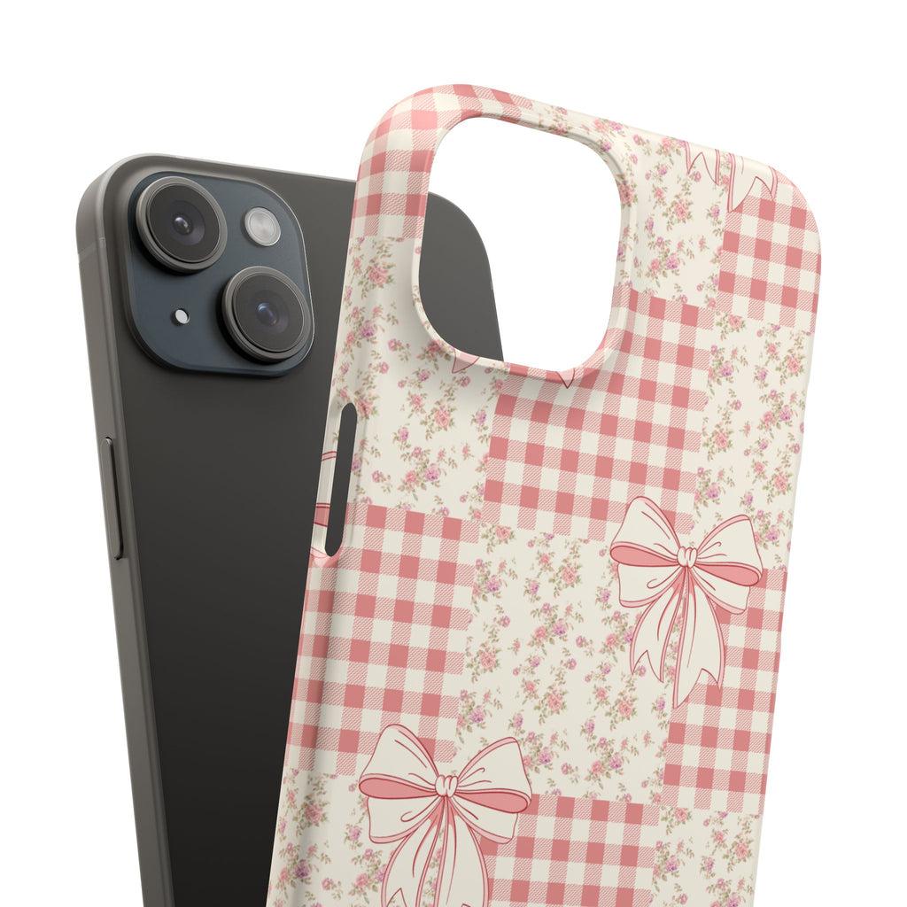 Pink Bow Patchwork Case