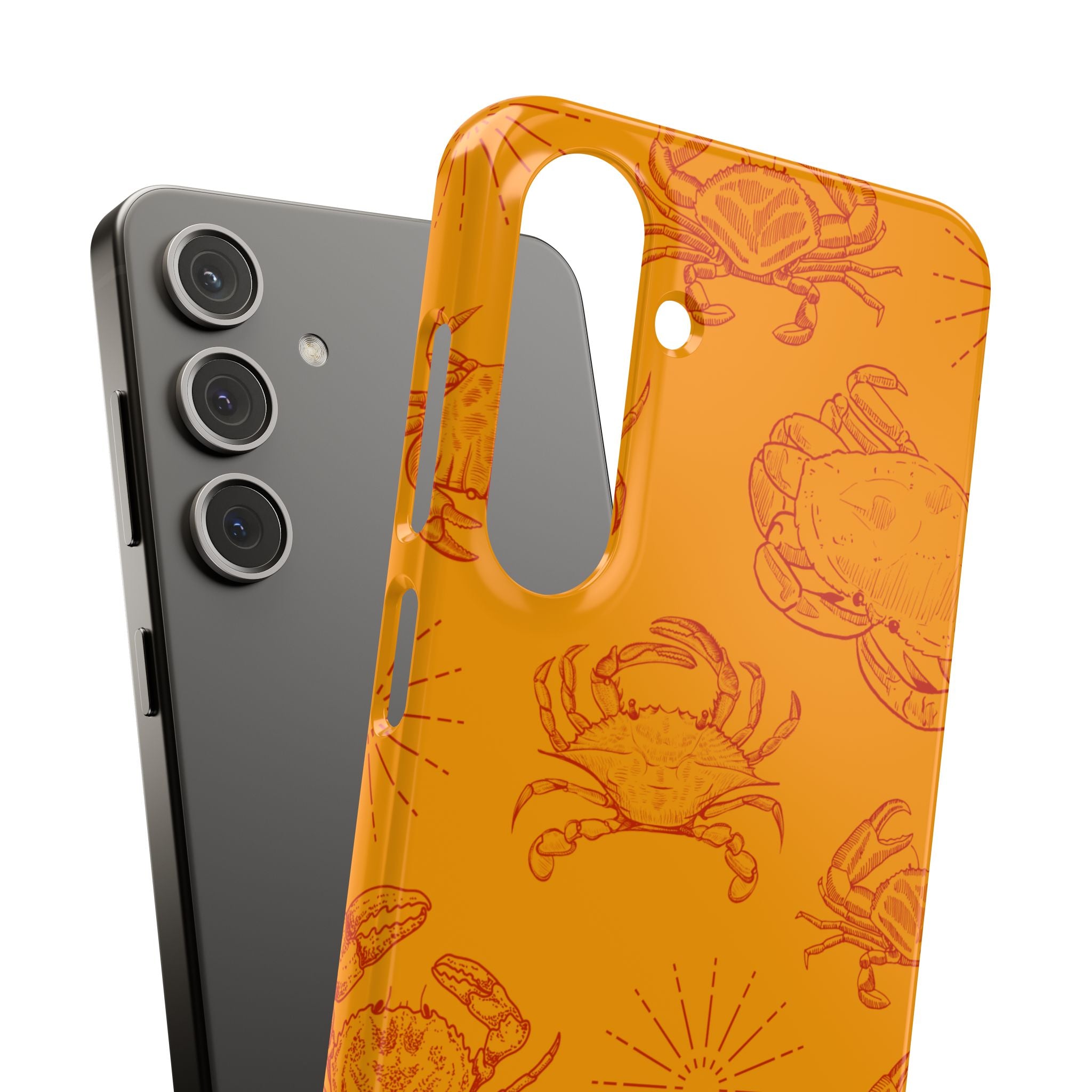 Crab Pattern Snap Case – Orange Coastal Phone Cover