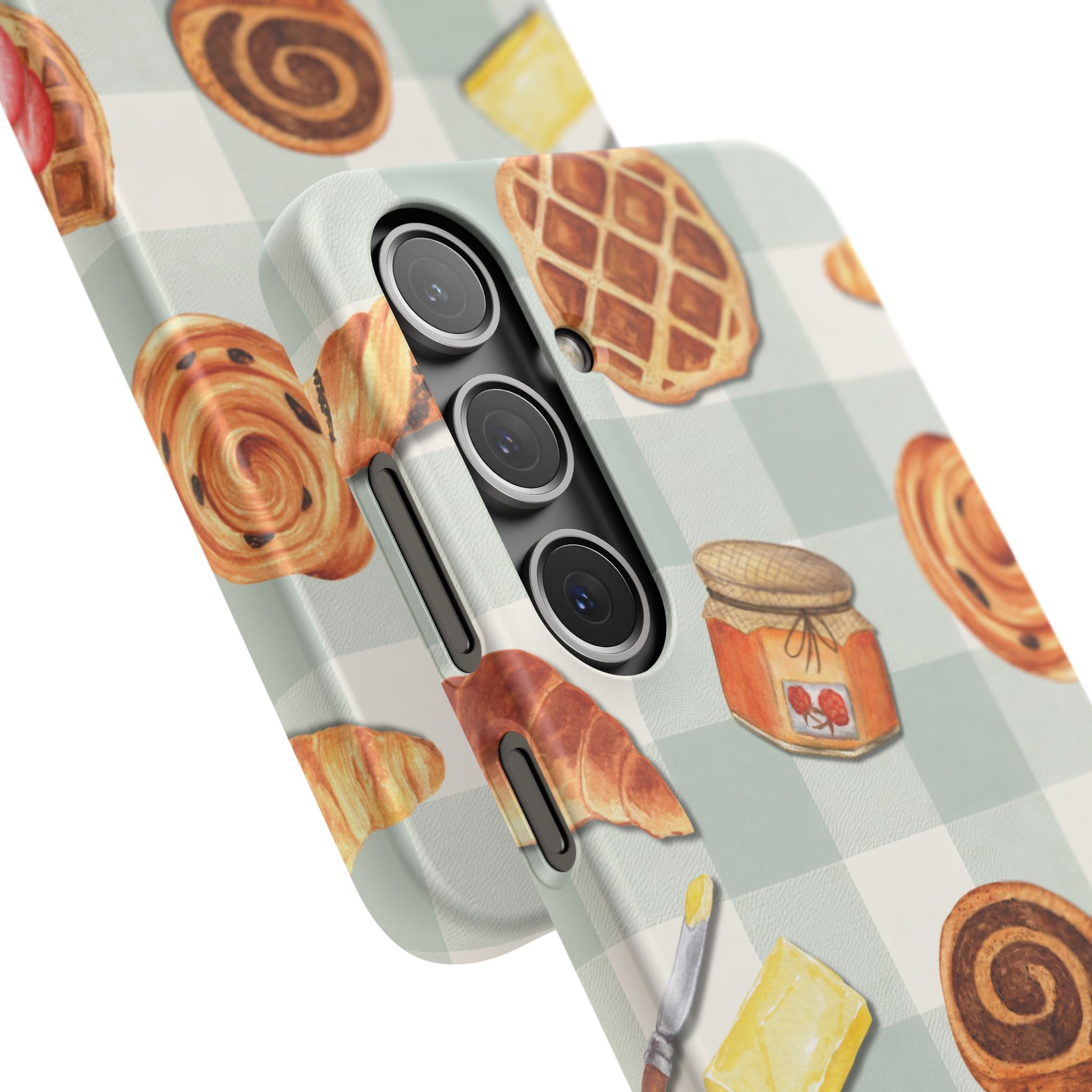 Bakery Breakfast Phone Case — Cute Pastry Pattern Snap Case