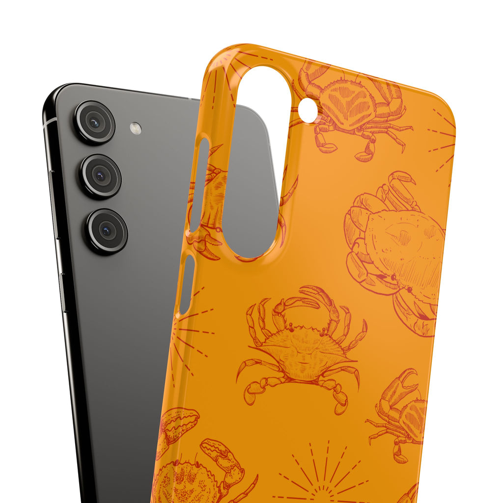 Crab Pattern Snap Case – Orange Coastal Phone Cover