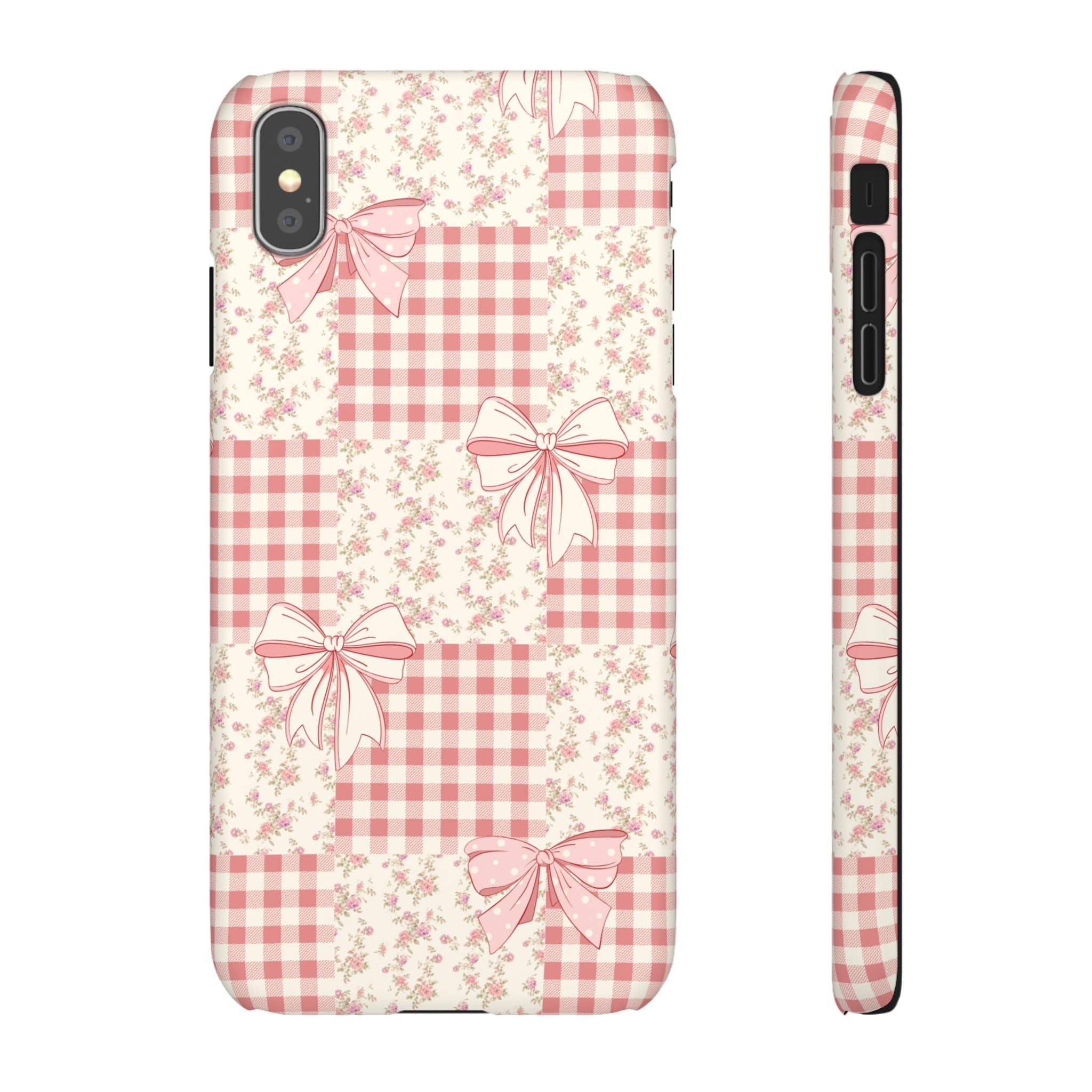 Pink Bow Patchwork Case