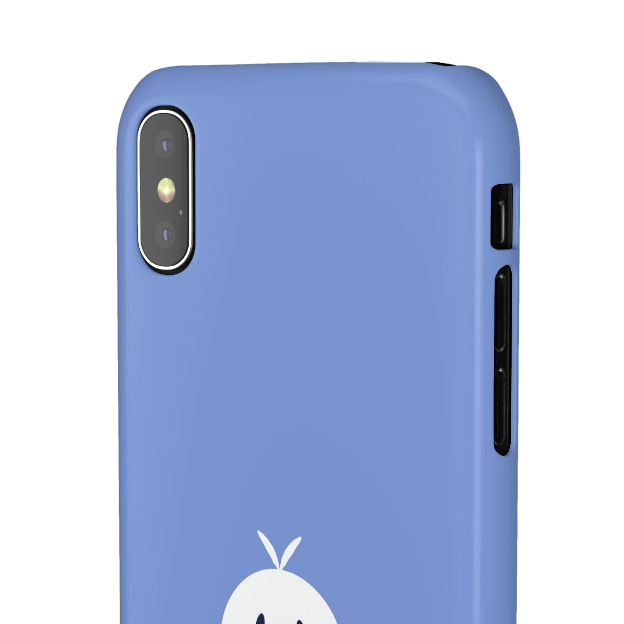 Cute Goose Phone Case – Blue Snap Phone Cover with Whimsical Bird Design