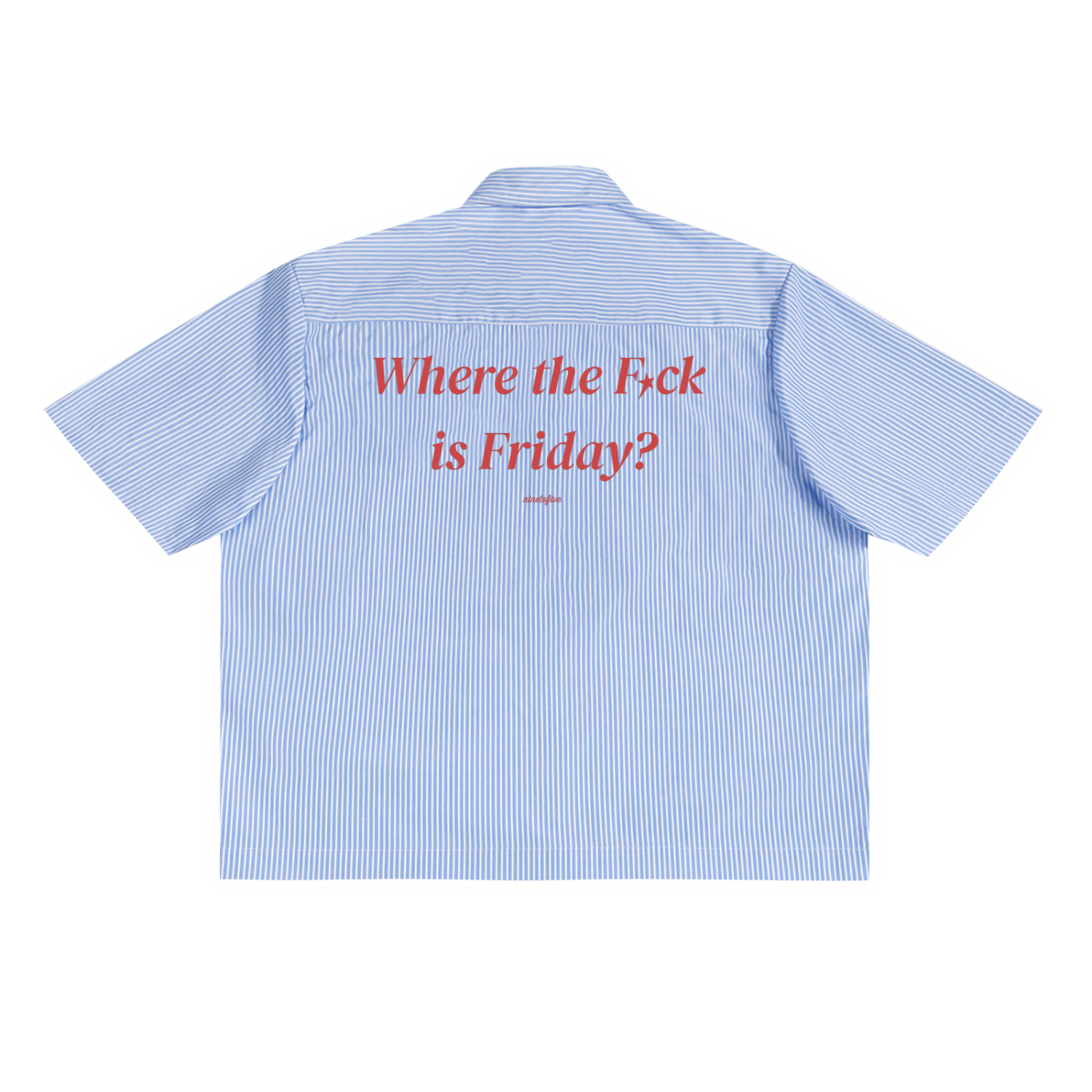 Where the fck is Friday? Oversized Boxy Stripe  Shirt