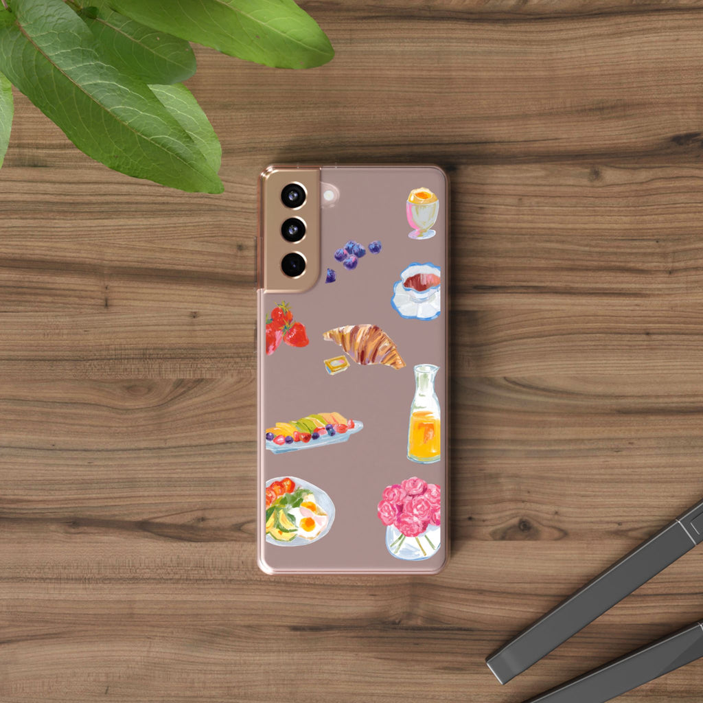 Clear Phone Case — Breakfast Pastries & Brunch Icons Clear Case
