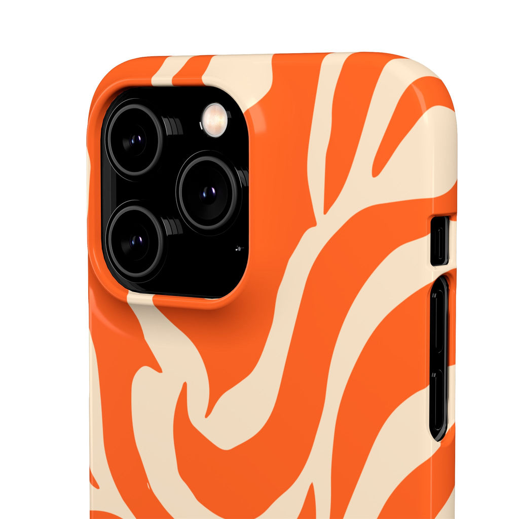 Orange Swirl Phone Case — Retro Abstract iPhone Snap Case