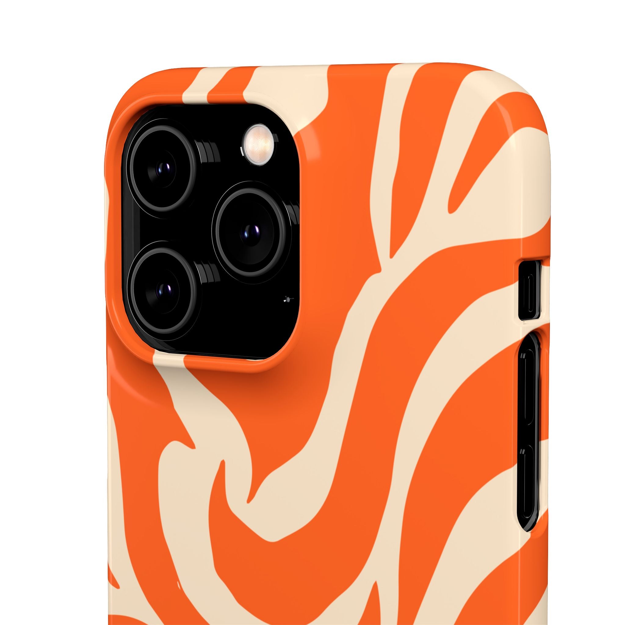 Orange Swirl Phone Case — Retro Abstract iPhone Snap Case