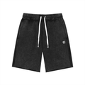 Unisex Mineral Wash Raw Edge Shorts