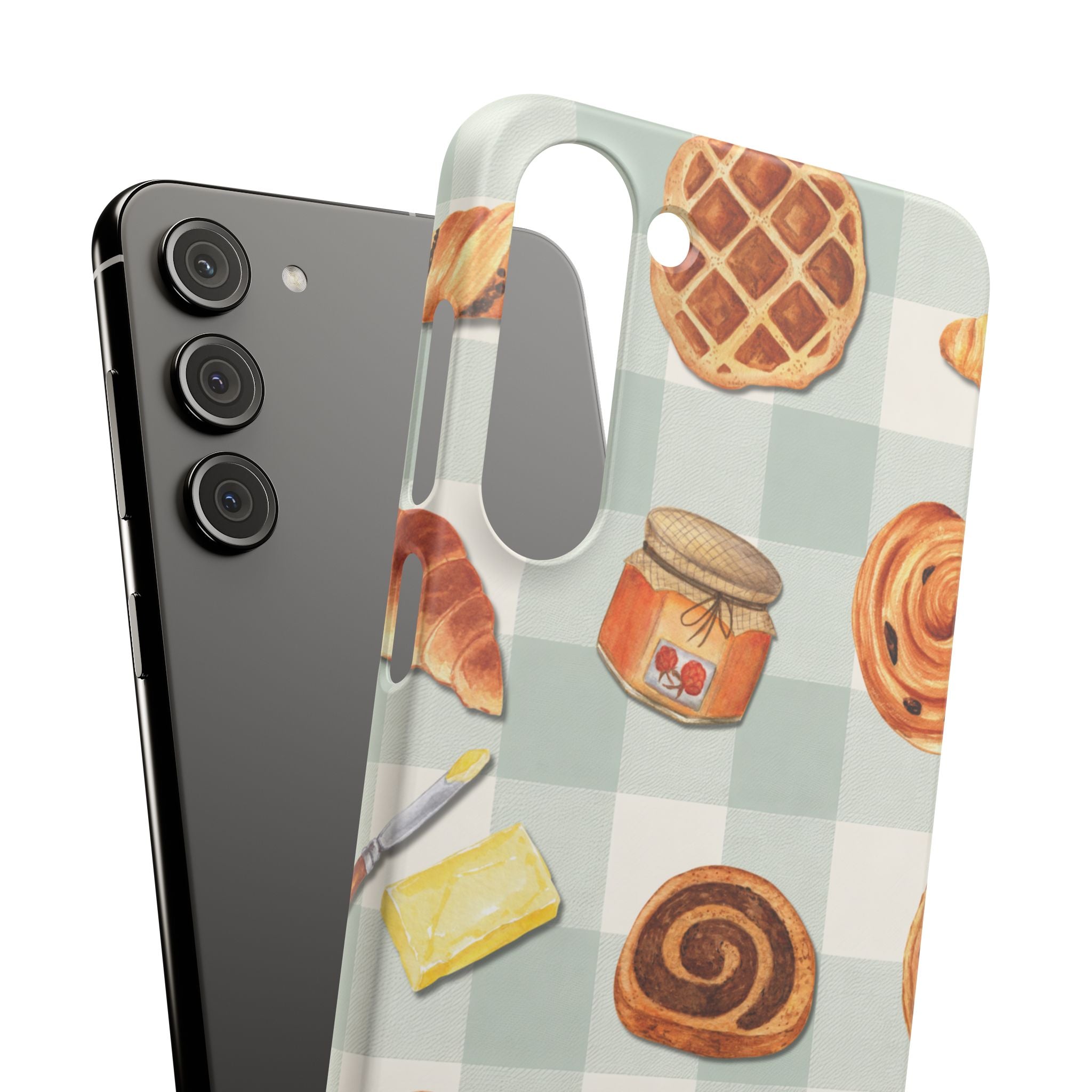Bakery Breakfast Phone Case — Cute Pastry Pattern Snap Case
