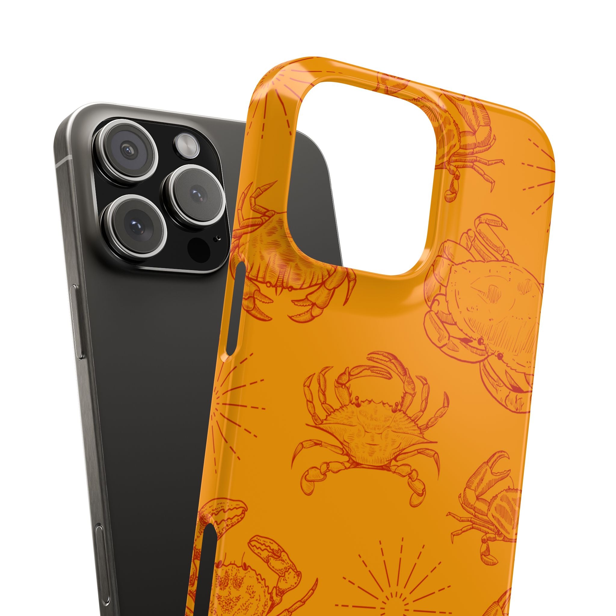 Crab Pattern Snap Case – Orange Coastal Phone Cover