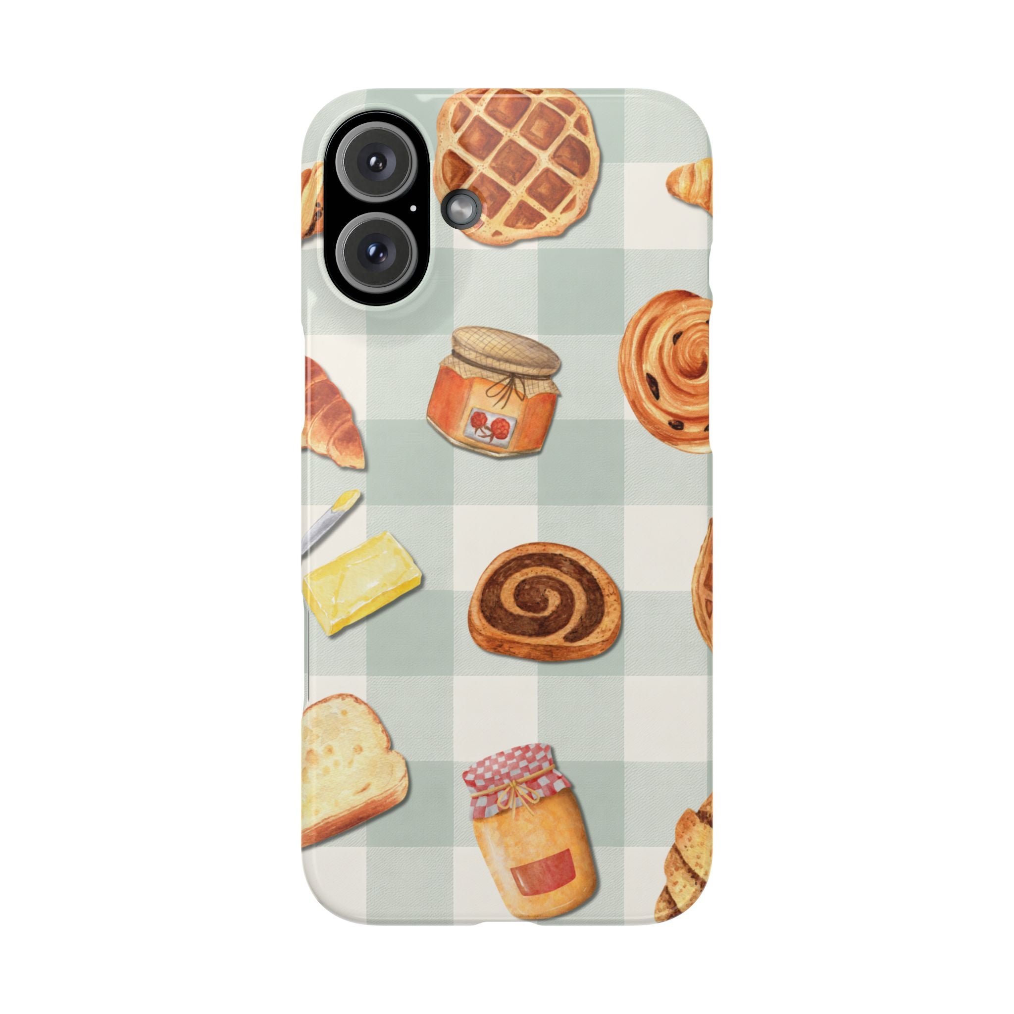 Bakery Breakfast Phone Case — Cute Pastry Pattern Snap Case