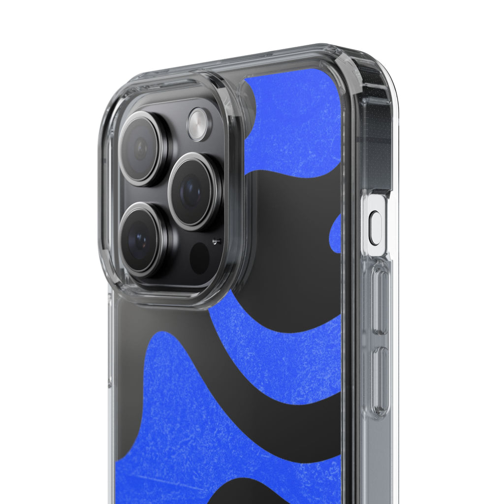 Copy of Abstract Blue Wave Clear Phone Case
