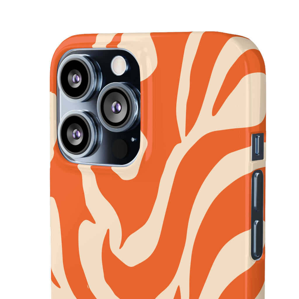 Orange Swirl Phone Case — Retro Abstract iPhone Snap Case