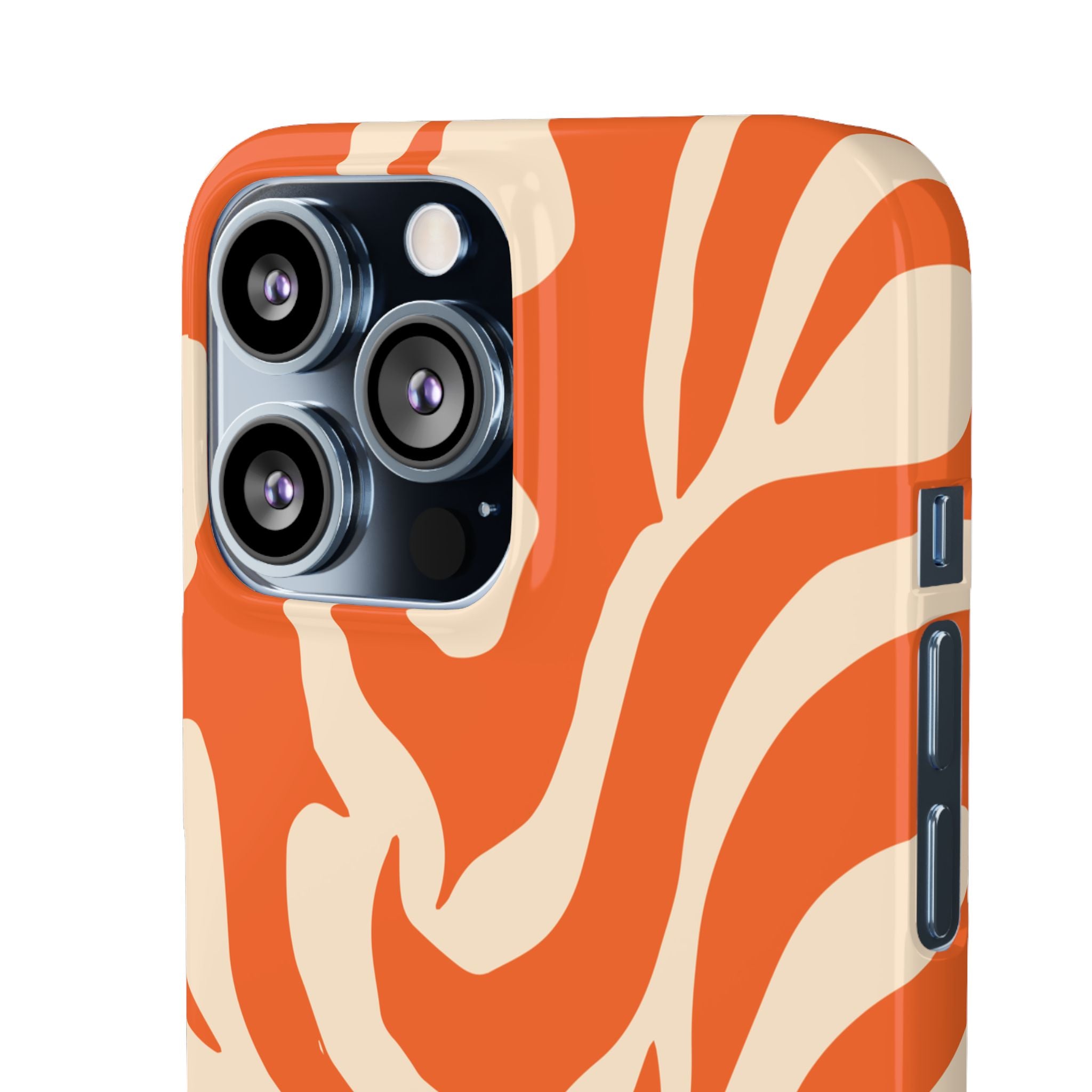 Orange Swirl Phone Case — Retro Abstract iPhone Snap Case