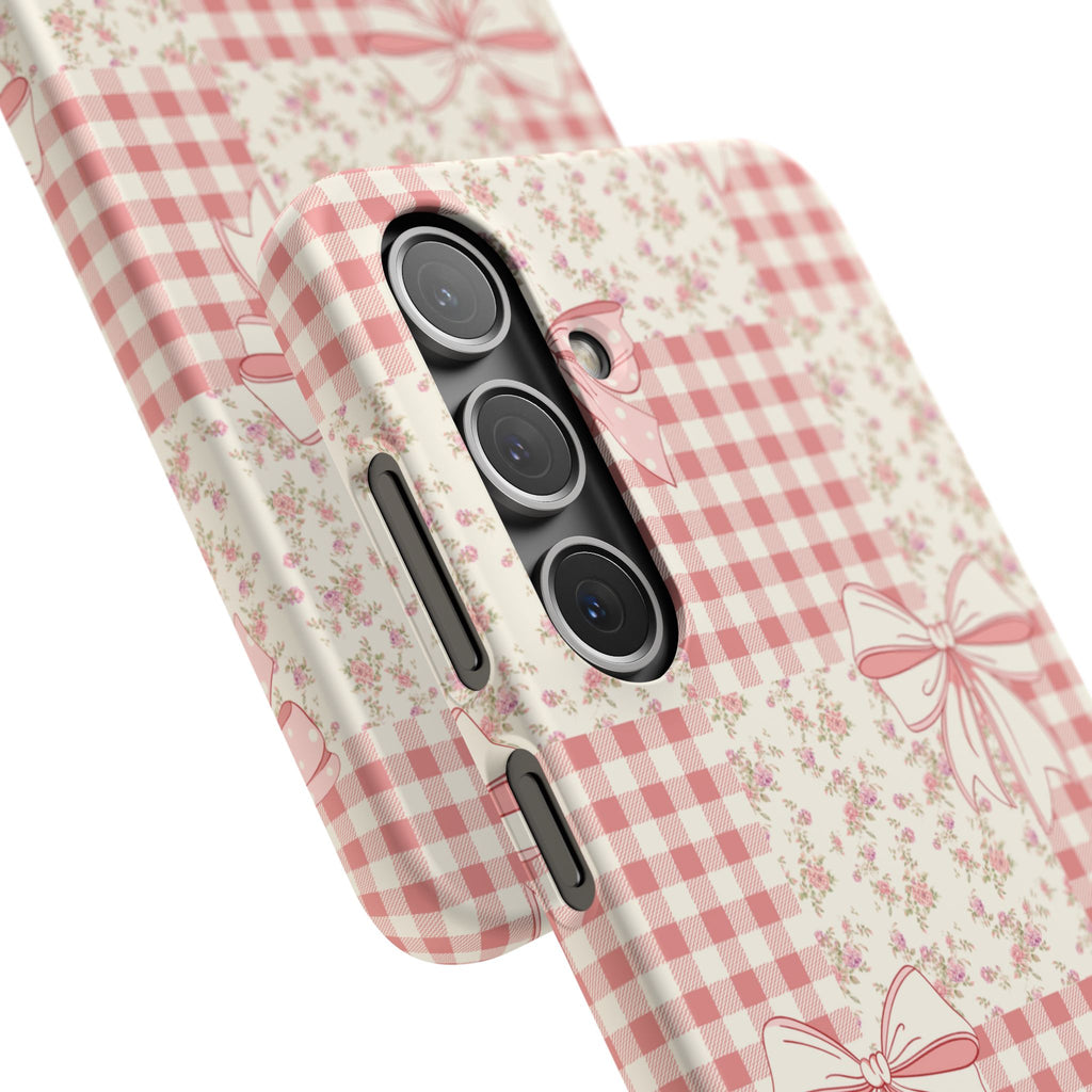 Pink Bow Patchwork Case
