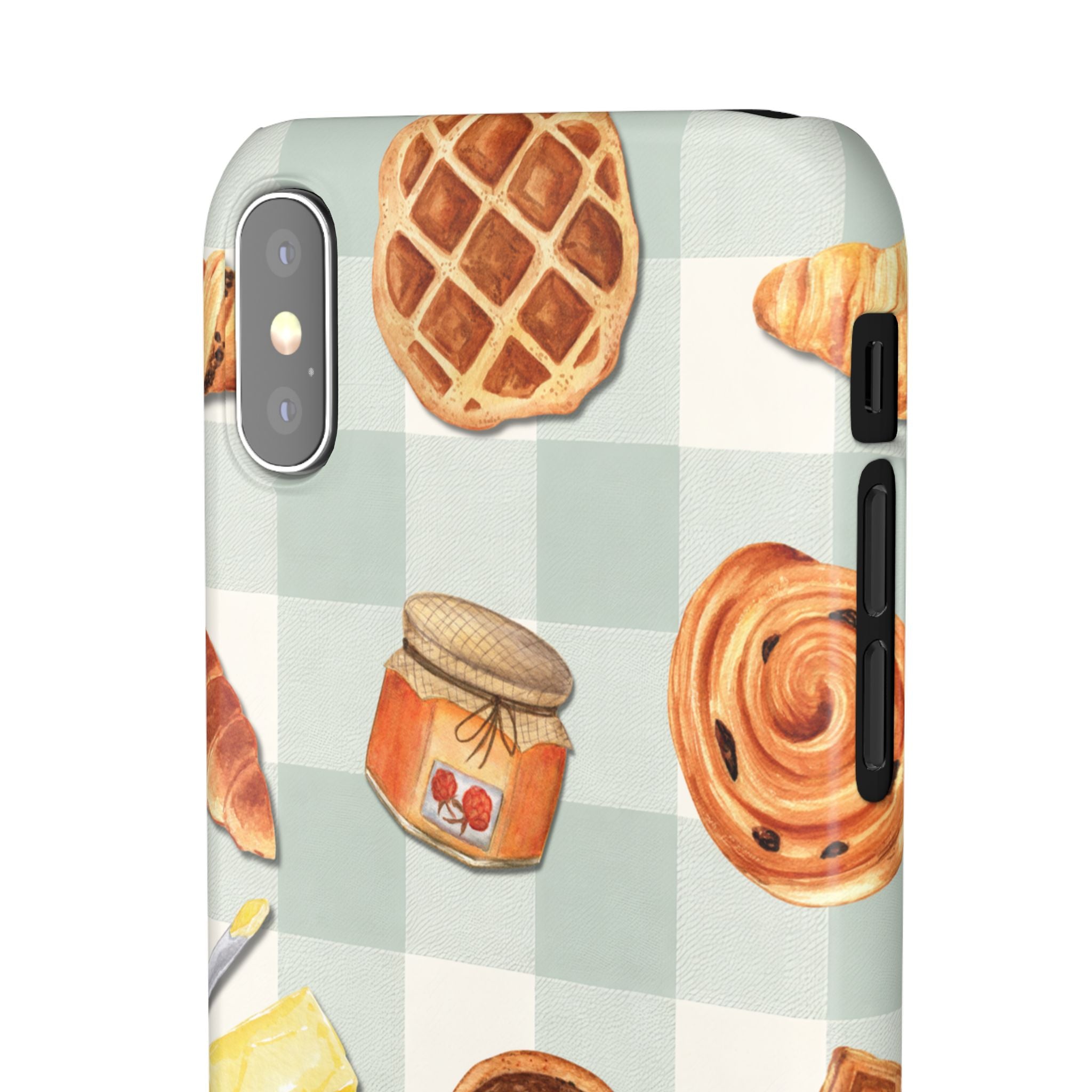 Bakery Breakfast Phone Case — Cute Pastry Pattern Snap Case