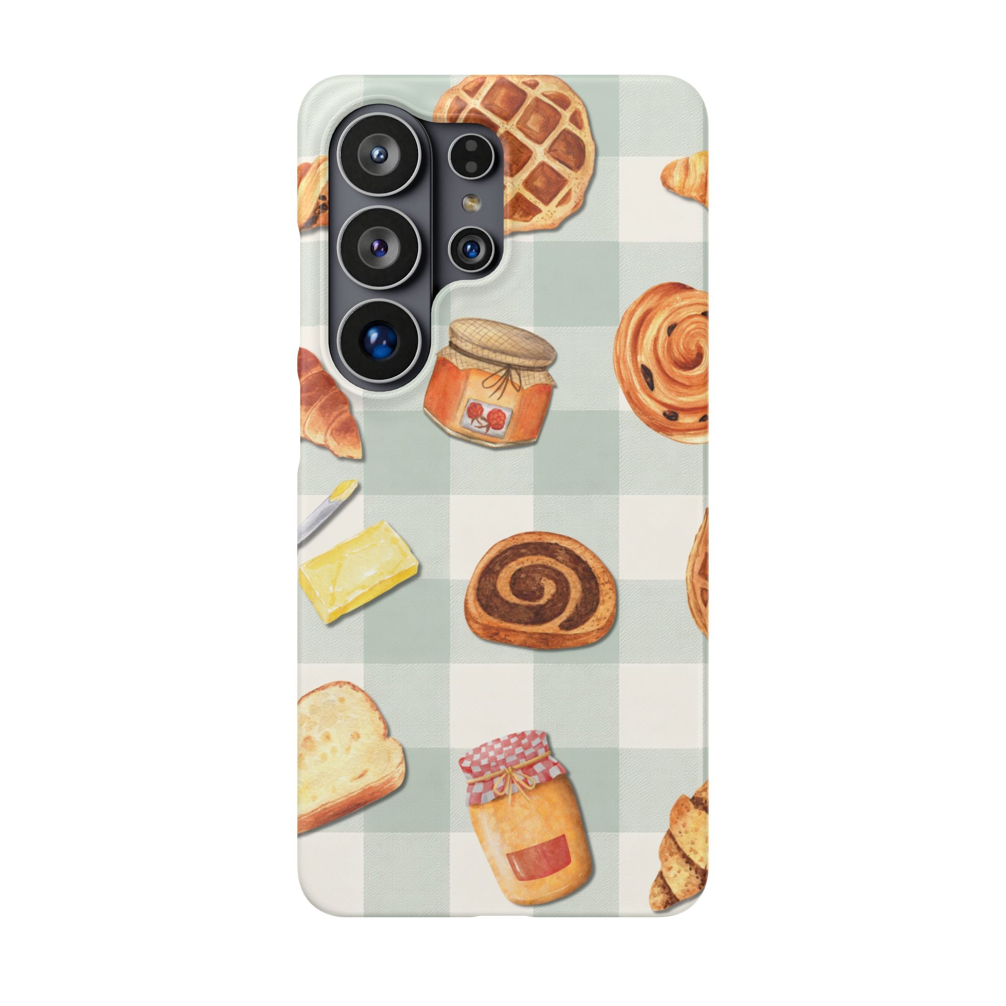 Bakery Breakfast Phone Case — Cute Pastry Pattern Snap Case