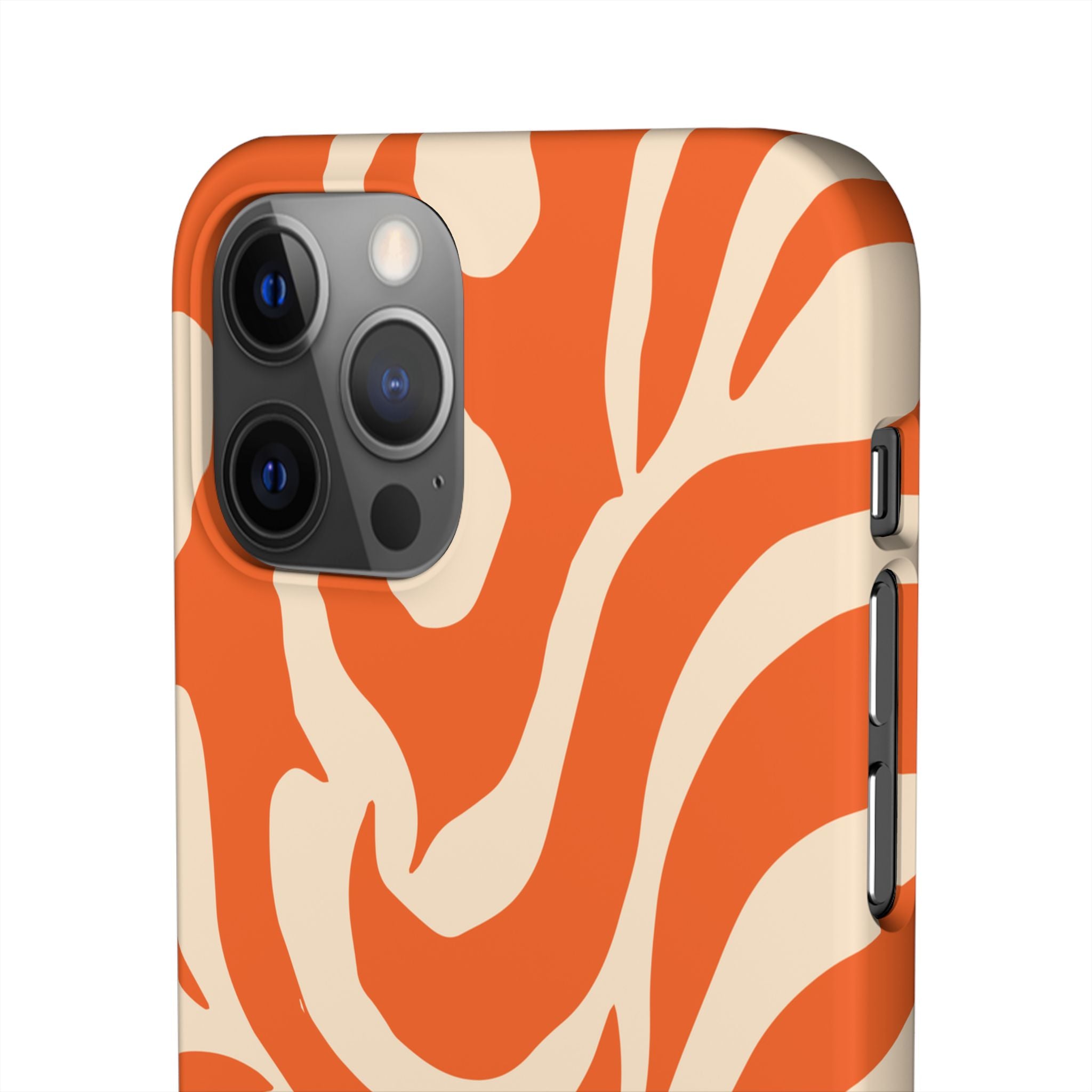Orange Swirl Phone Case — Retro Abstract iPhone Snap Case
