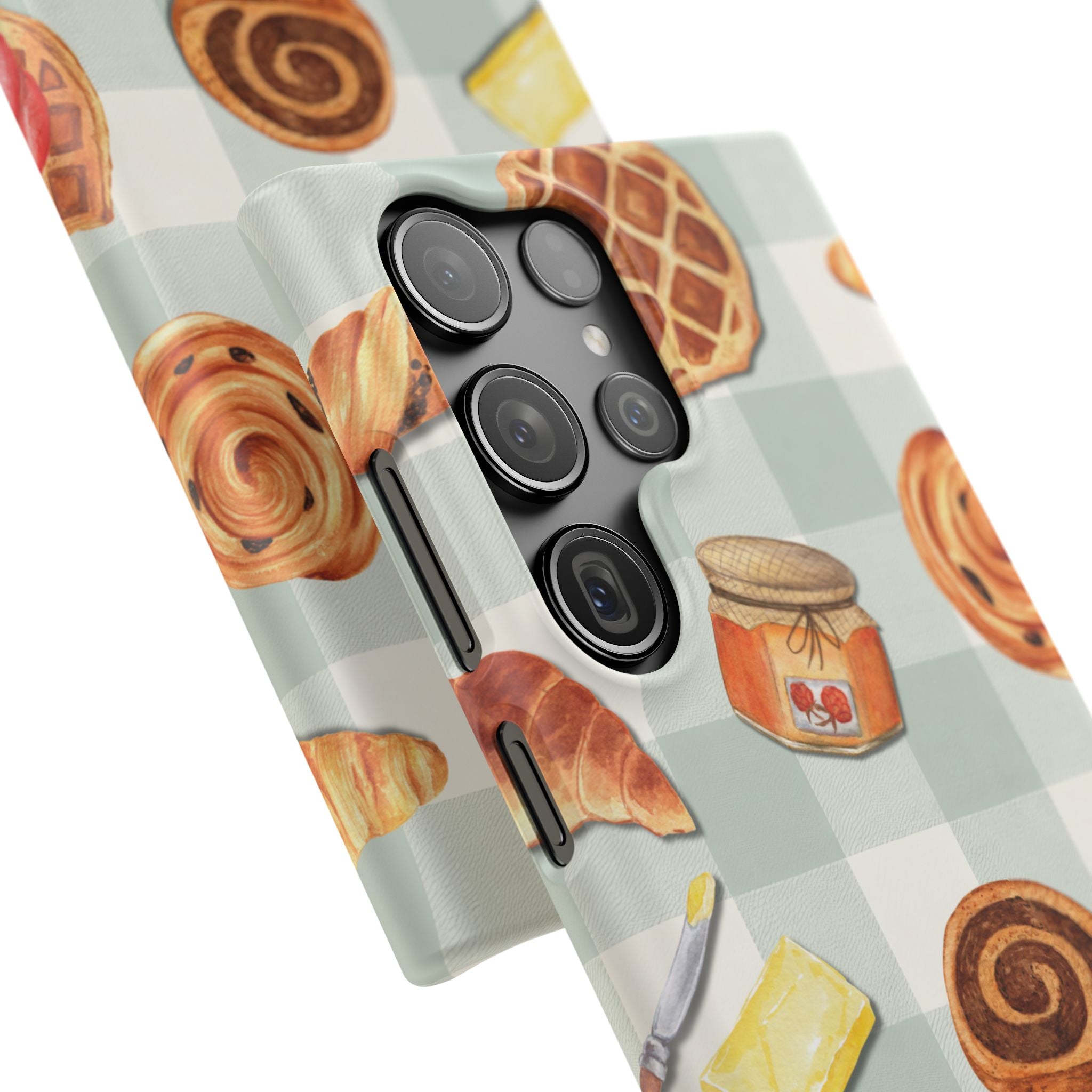 Bakery Breakfast Phone Case — Cute Pastry Pattern Snap Case