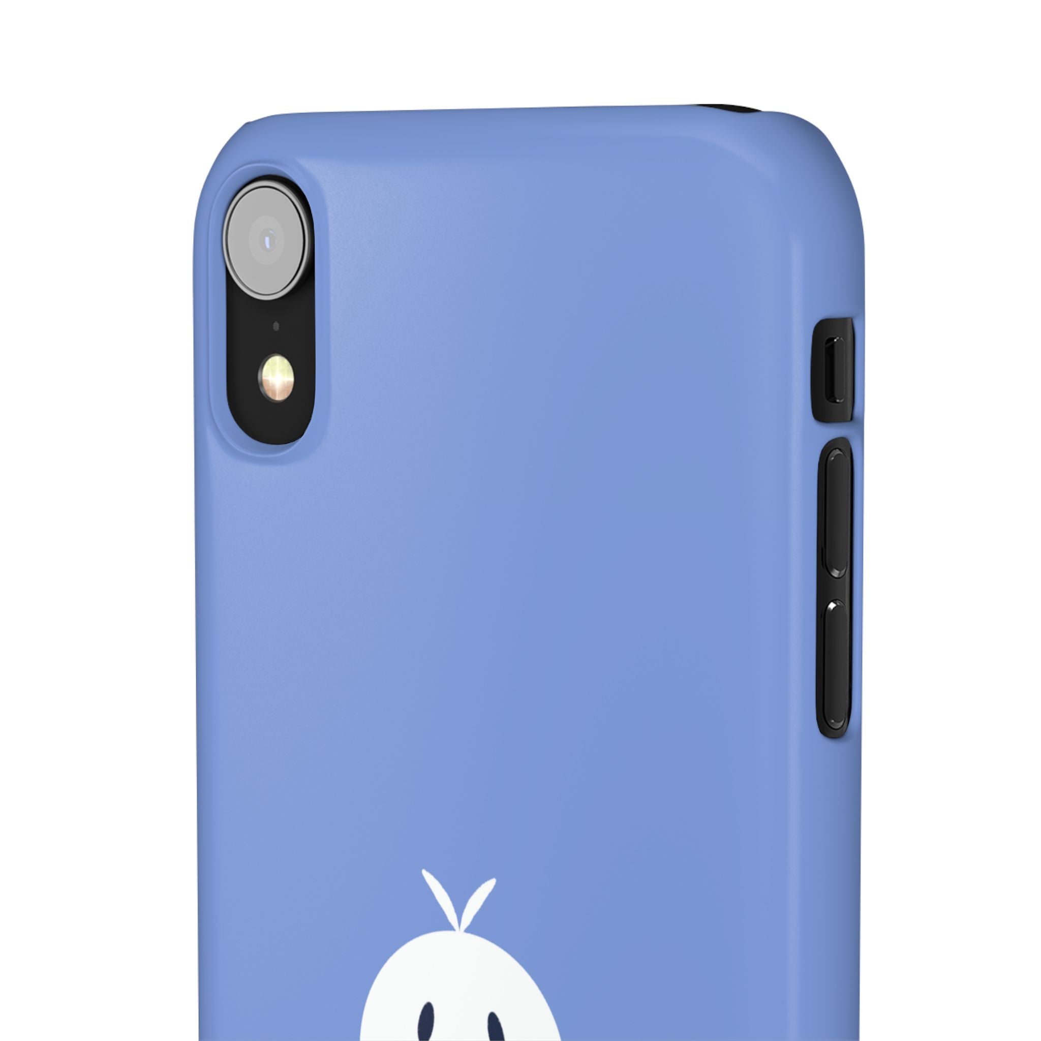 Cute Goose Phone Case – Blue Snap Phone Cover with Whimsical Bird Design