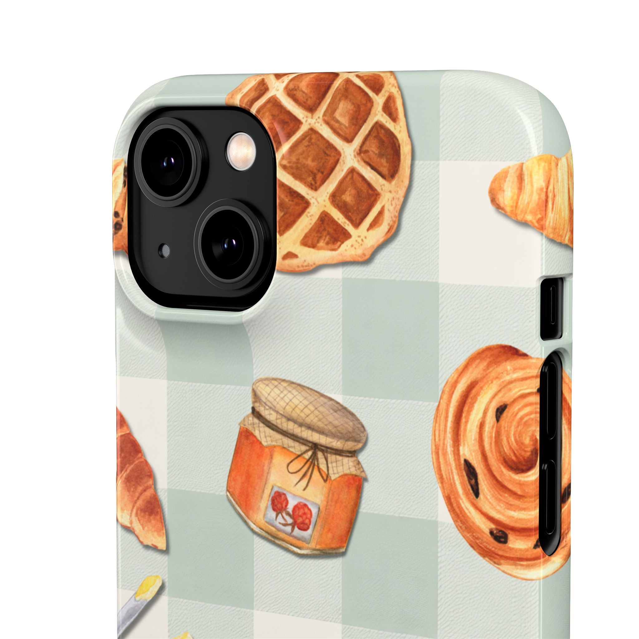 Bakery Breakfast Phone Case — Cute Pastry Pattern Snap Case