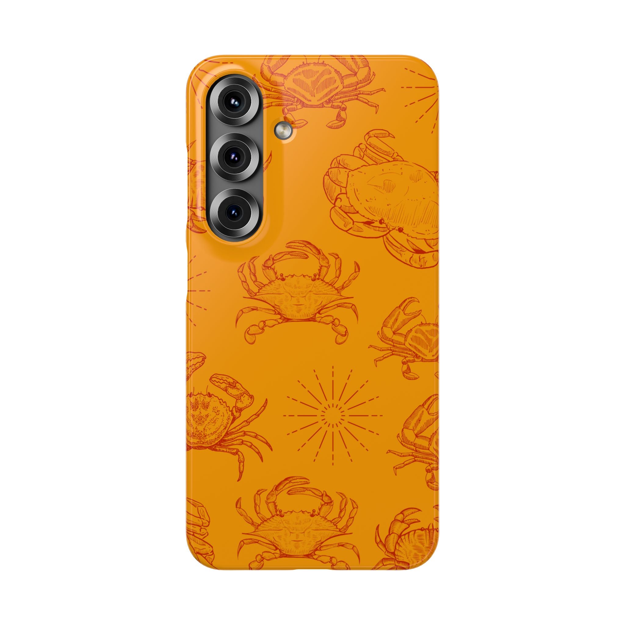 Crab Pattern Snap Case – Orange Coastal Phone Cover