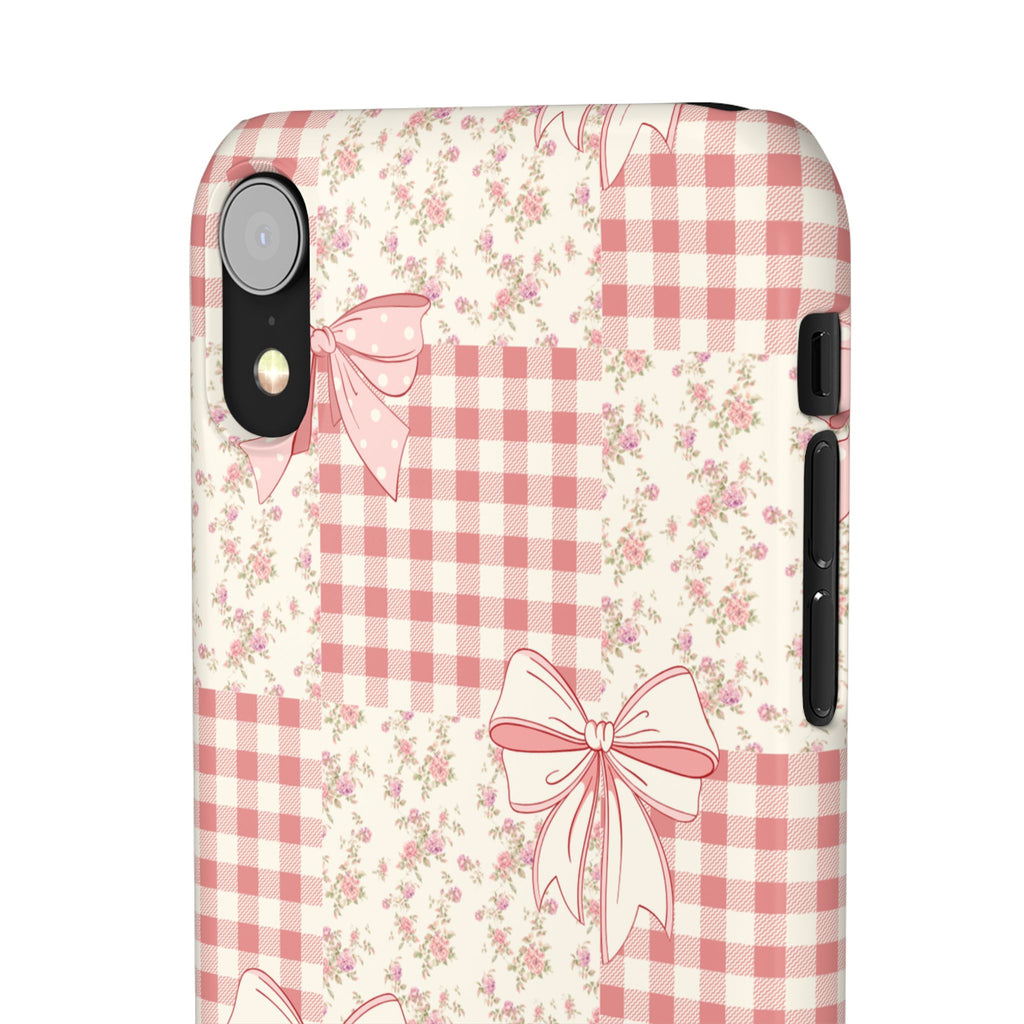 Pink Bow Patchwork Case