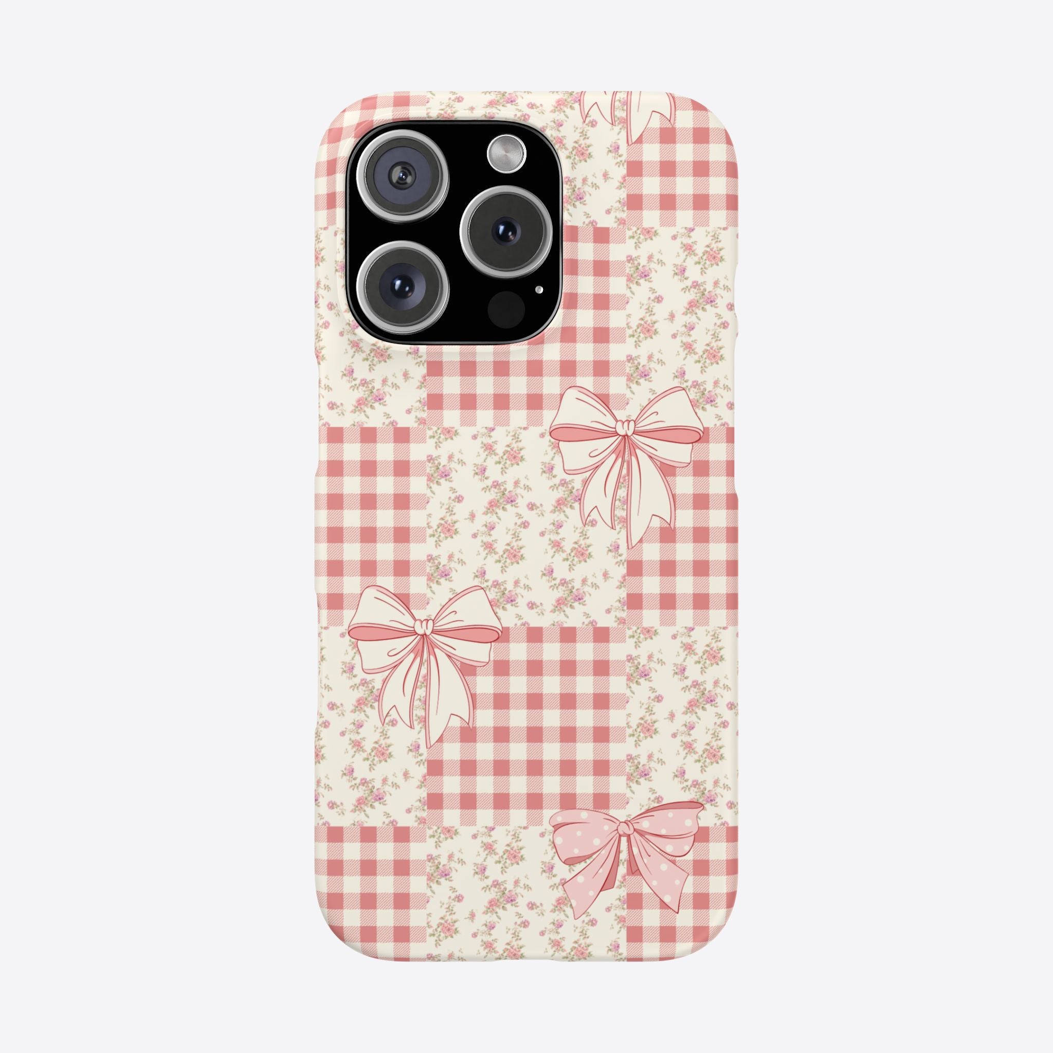 Pink Bow Patchwork Case