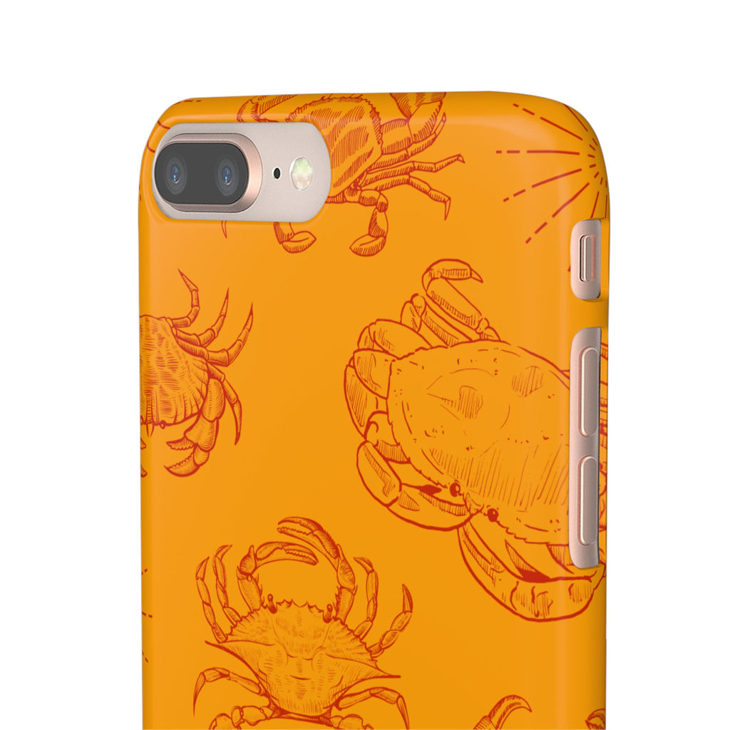 Crab Pattern Snap Case – Orange Coastal Phone Cover