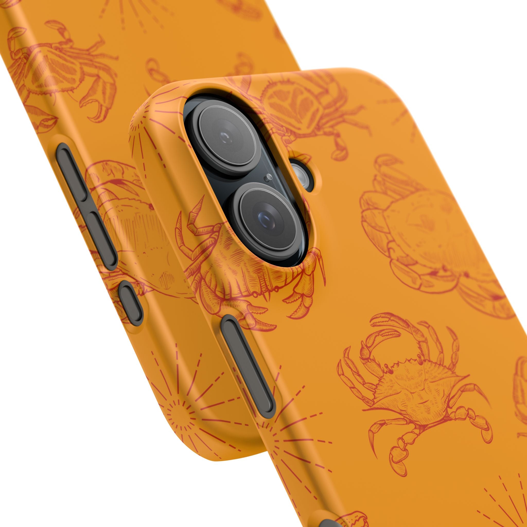 Crab Pattern Snap Case – Orange Coastal Phone Cover