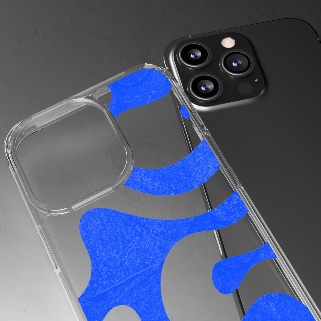 Copy of Abstract Blue Wave Clear Phone Case