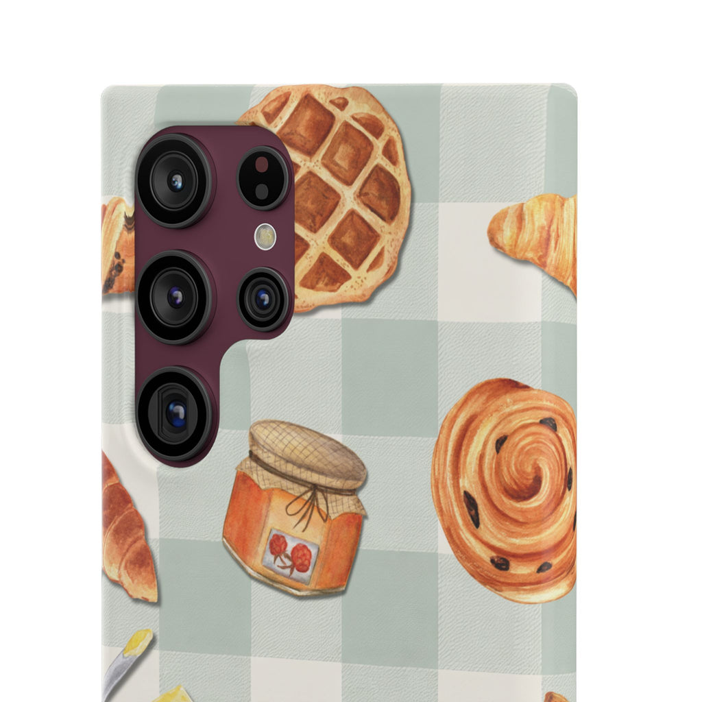 Bakery Breakfast Phone Case — Cute Pastry Pattern Snap Case
