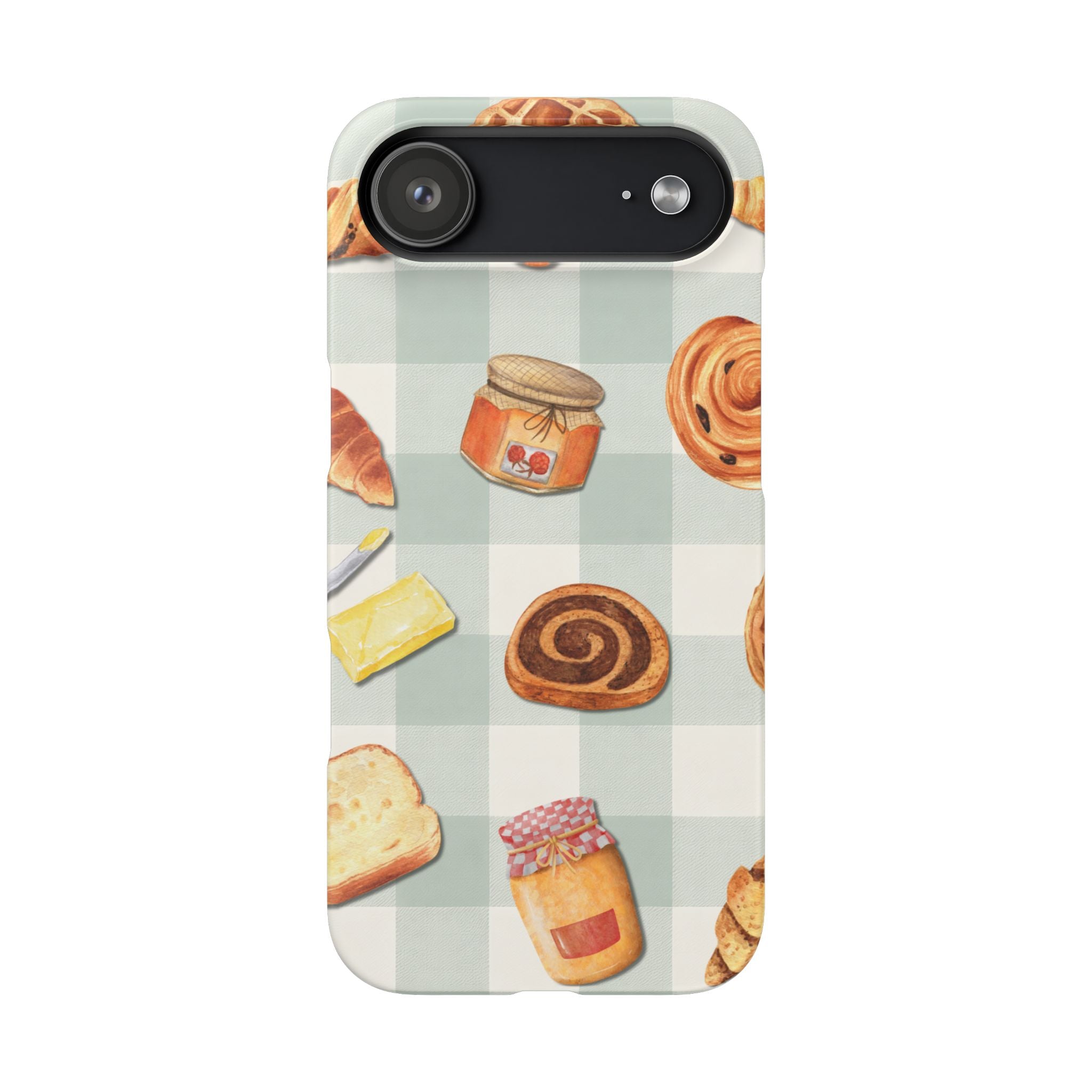 Bakery Breakfast Phone Case — Cute Pastry Pattern Snap Case