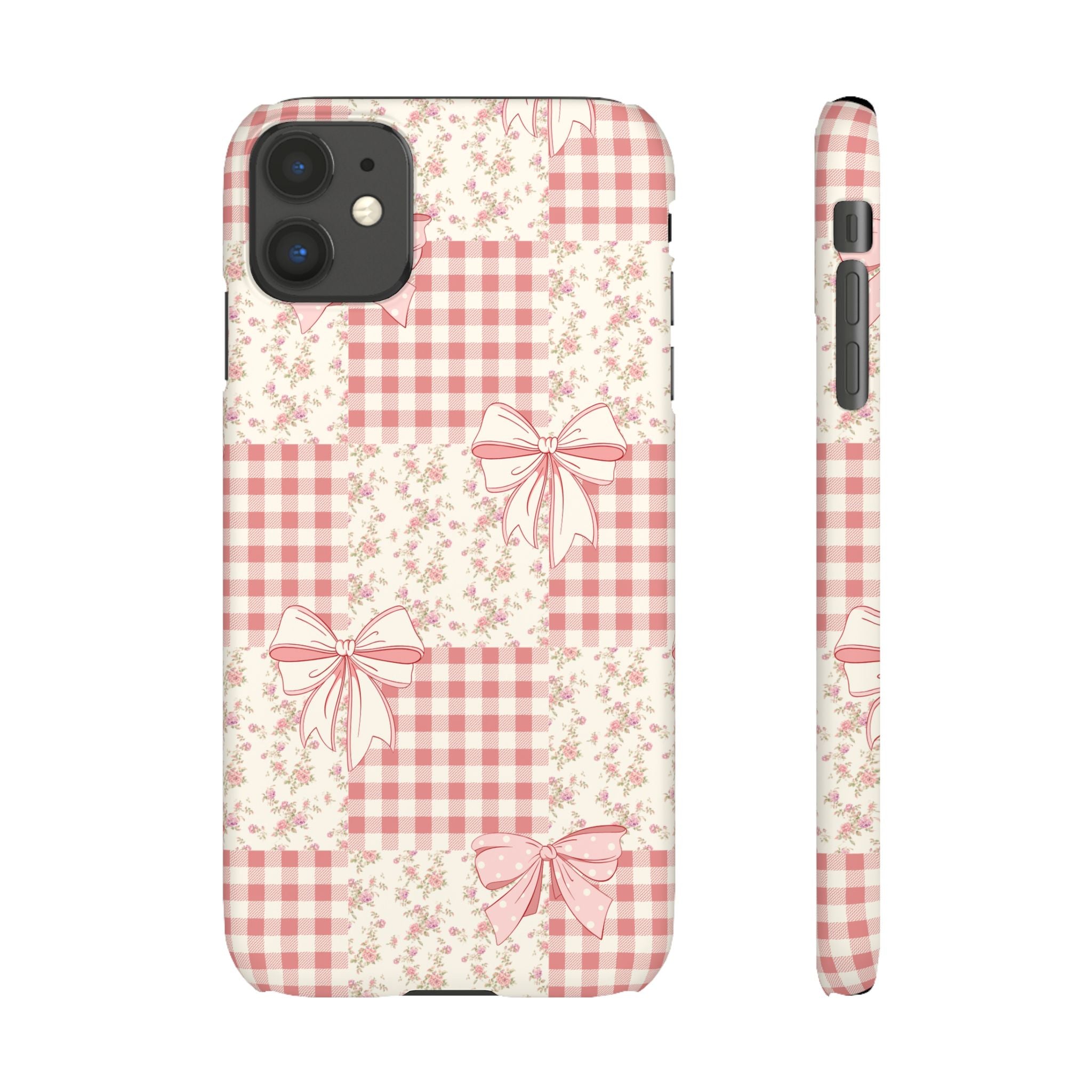 Pink Bow Patchwork Case