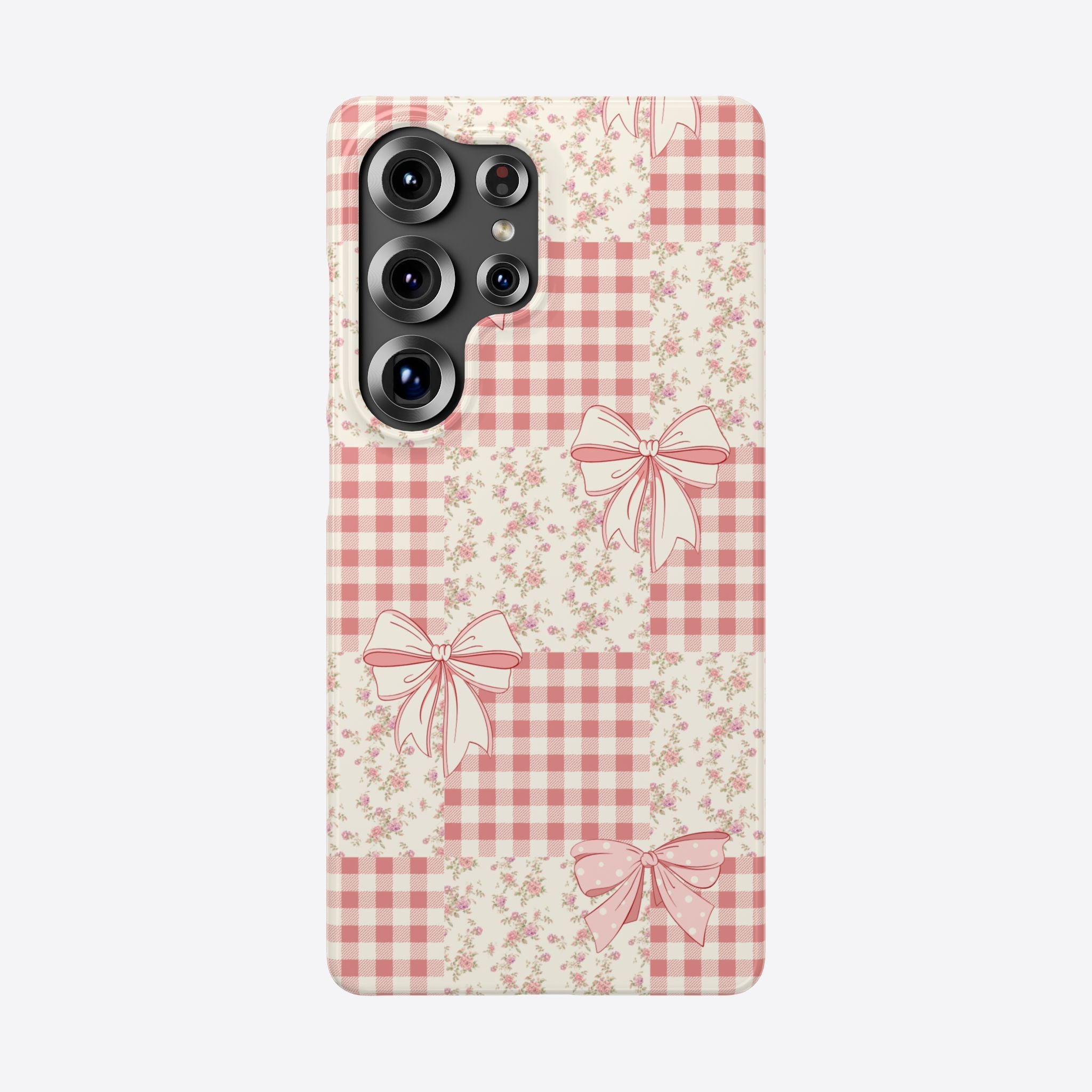 Pink Bow Patchwork Case