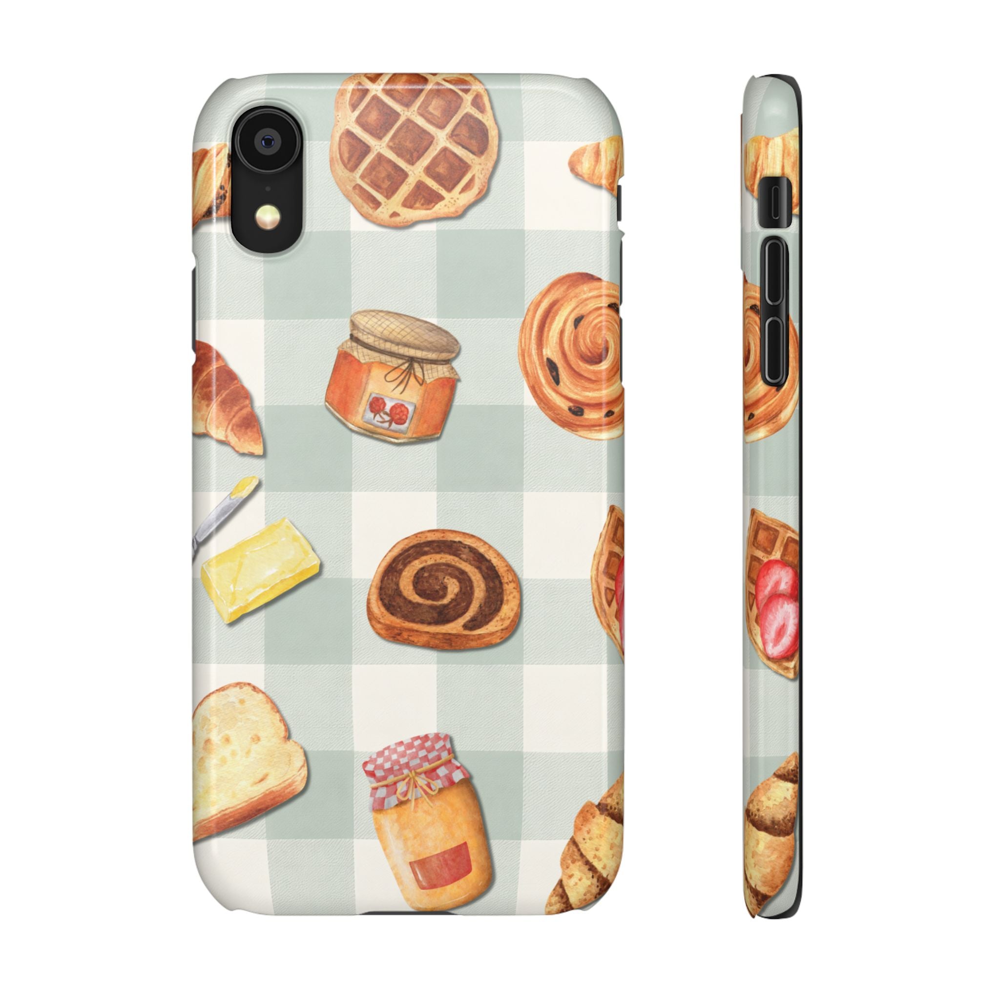 Bakery Breakfast Phone Case — Cute Pastry Pattern Snap Case