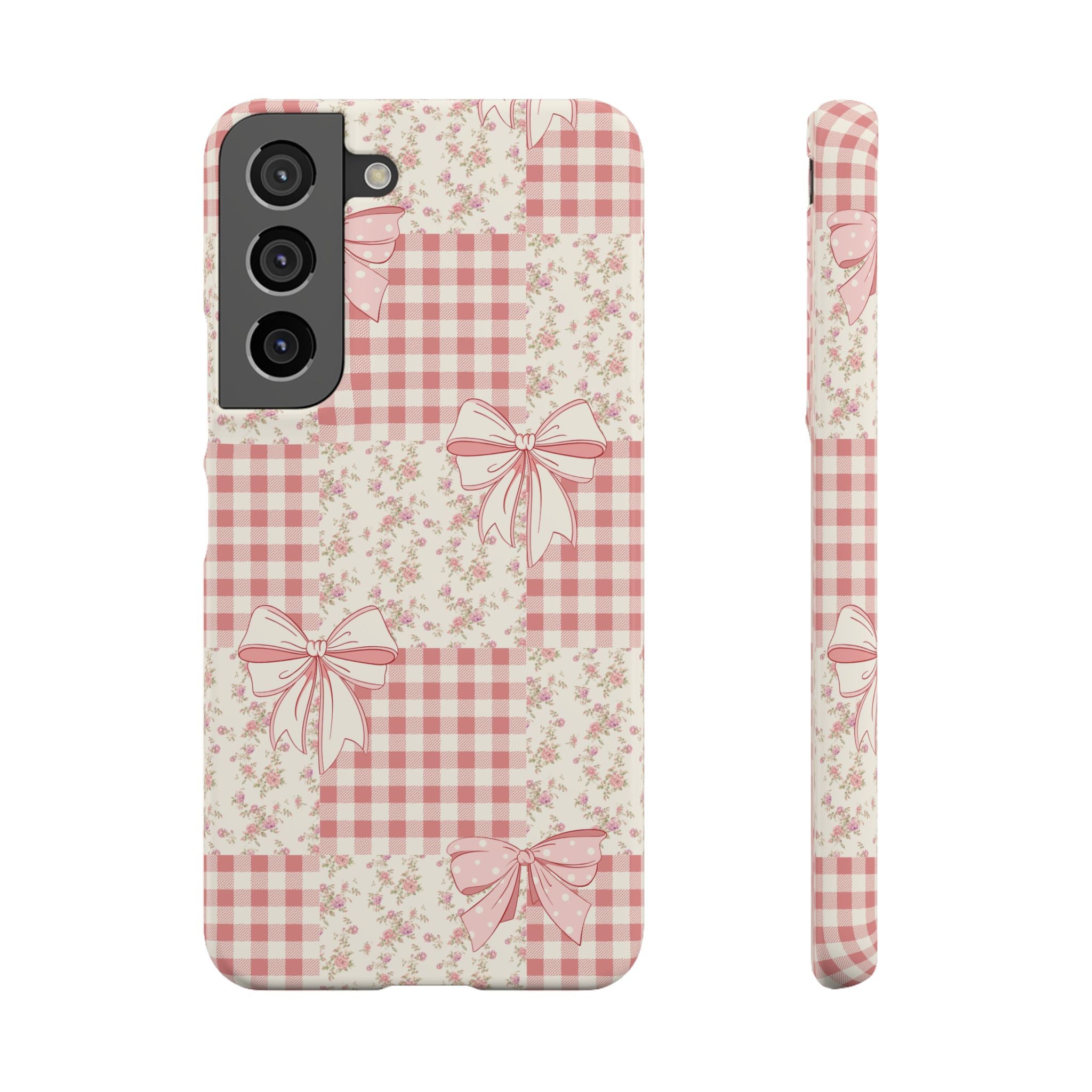 Pink Bow Patchwork Case