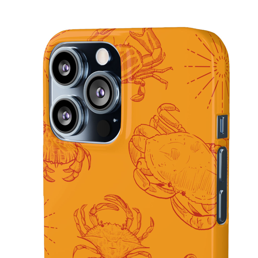 Crab Pattern Snap Case – Orange Coastal Phone Cover