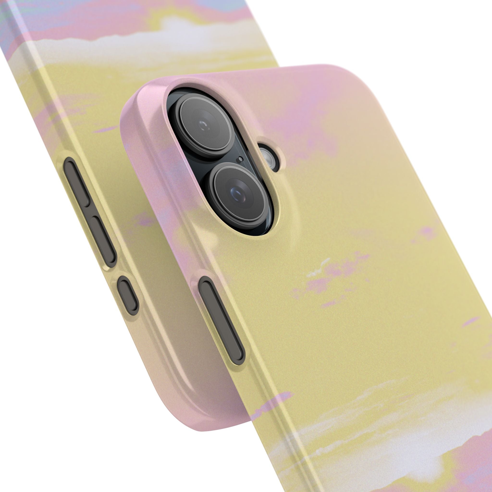 Pastel Lavender Field Phone Case — Sunset Sky Snap Case