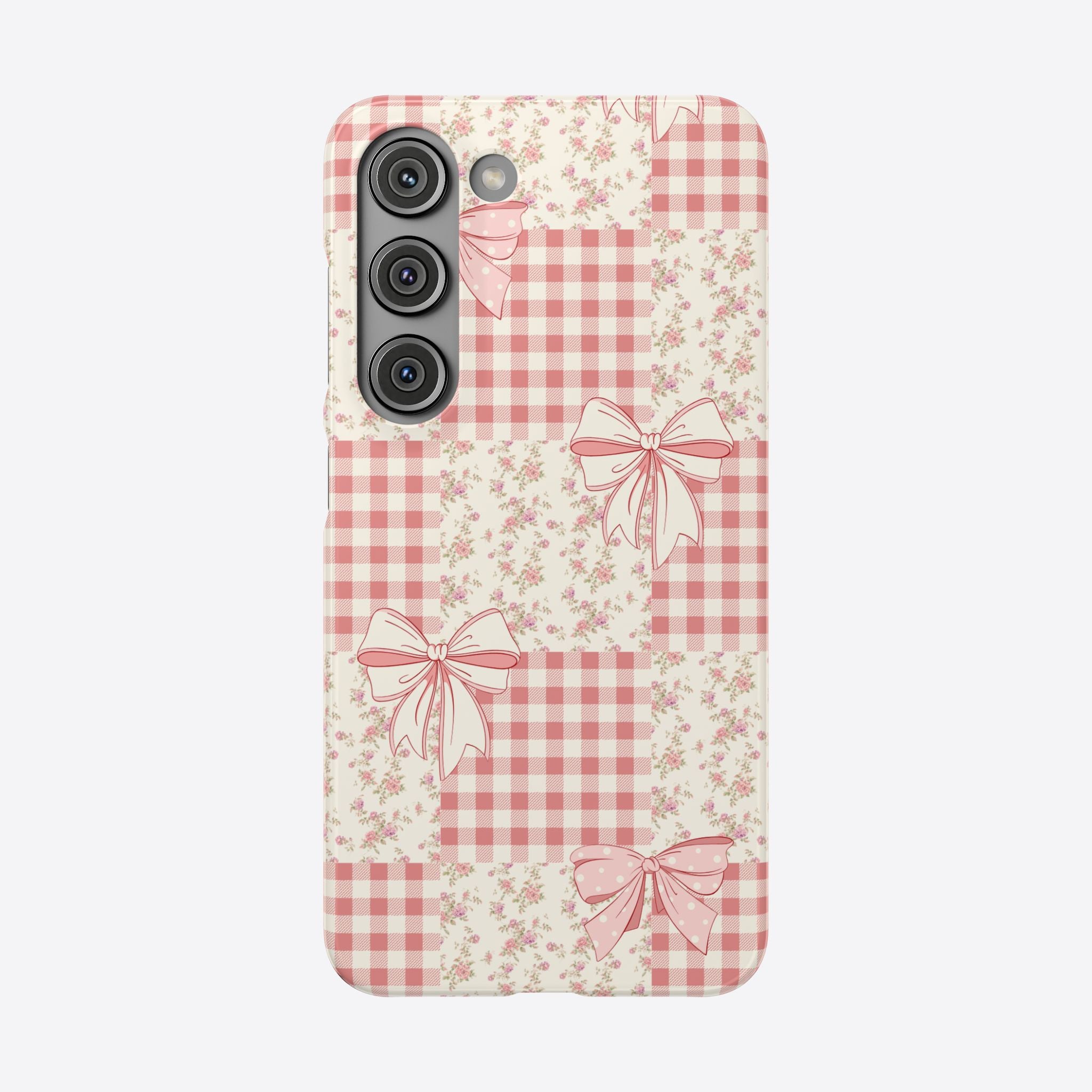 Pink Bow Patchwork Case