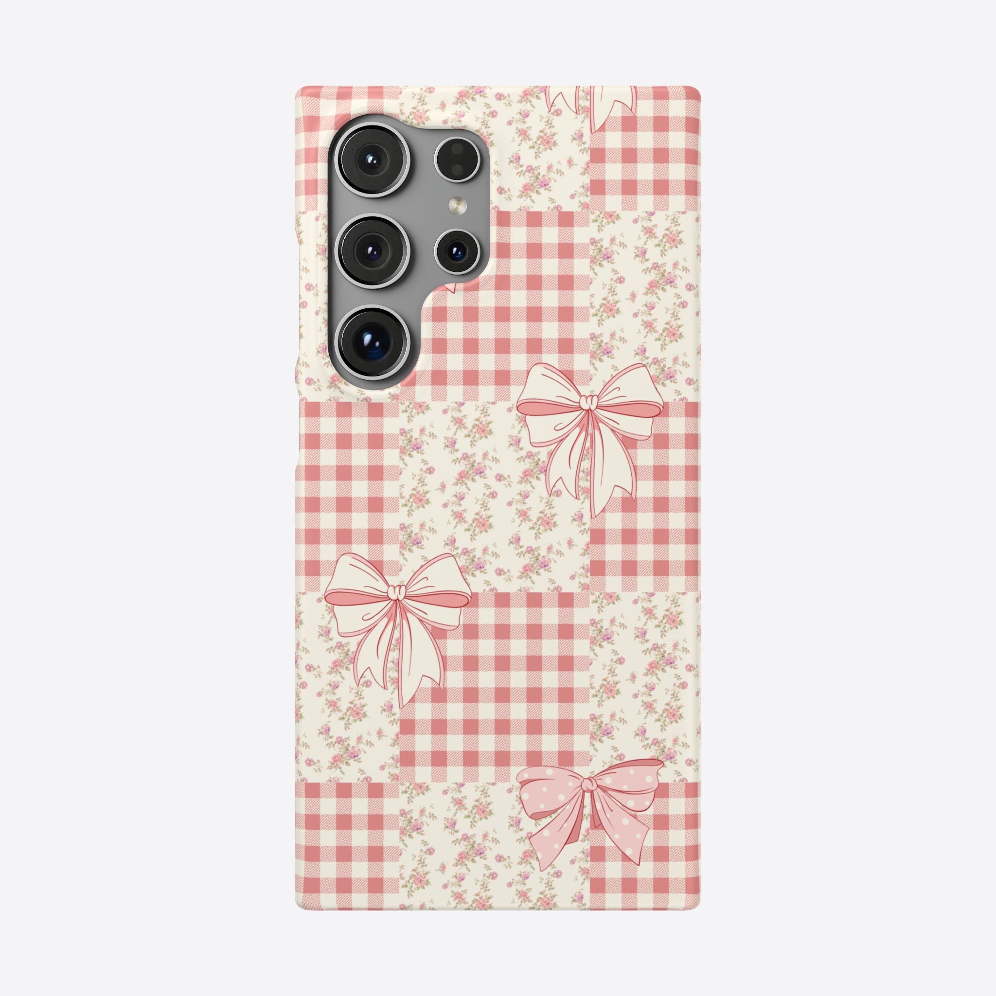 Pink Bow Patchwork Case