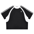 Mens Mesh Panel T-Shirt – Contrast Stripe Streetwear Tee