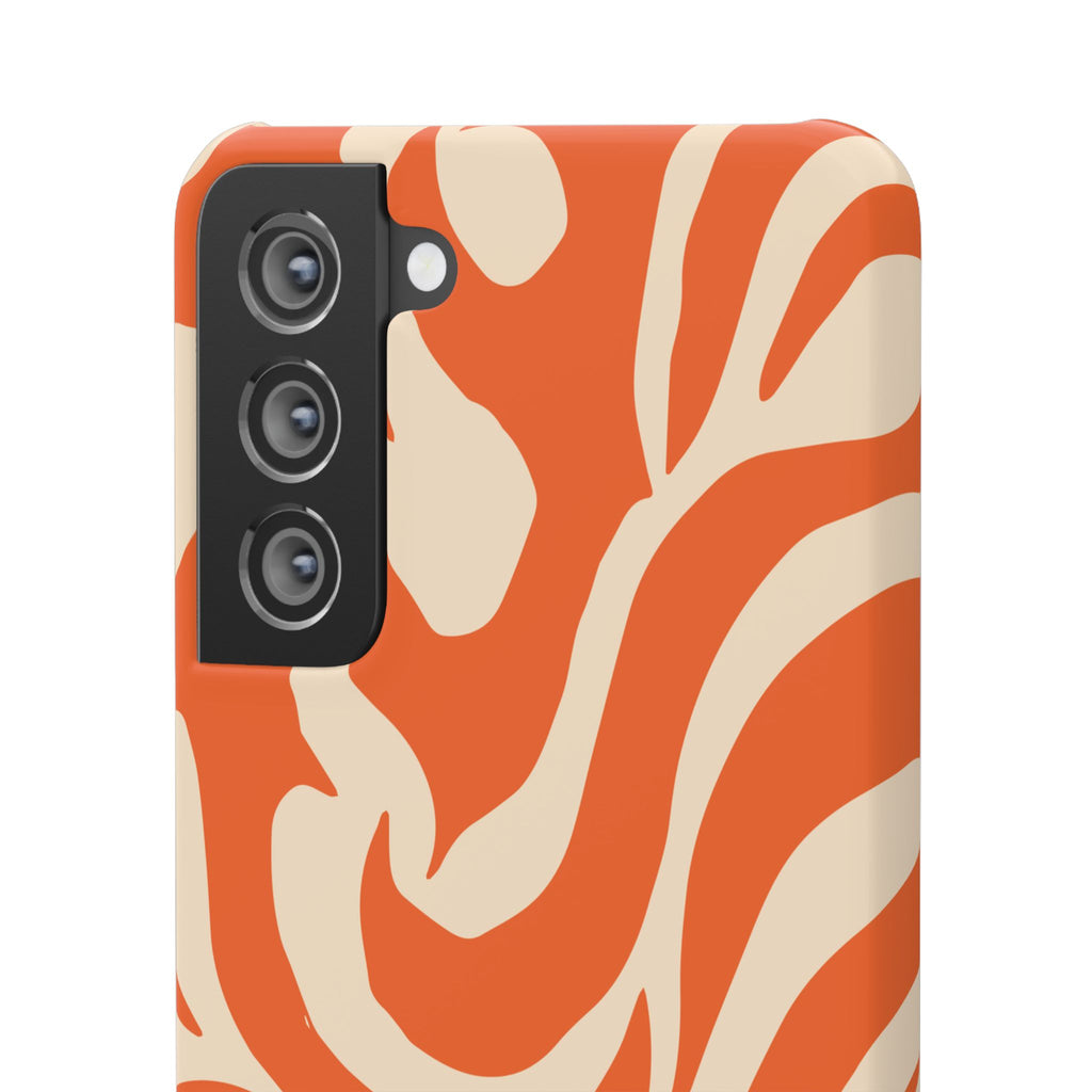 Orange Swirl Phone Case — Retro Abstract iPhone Snap Case