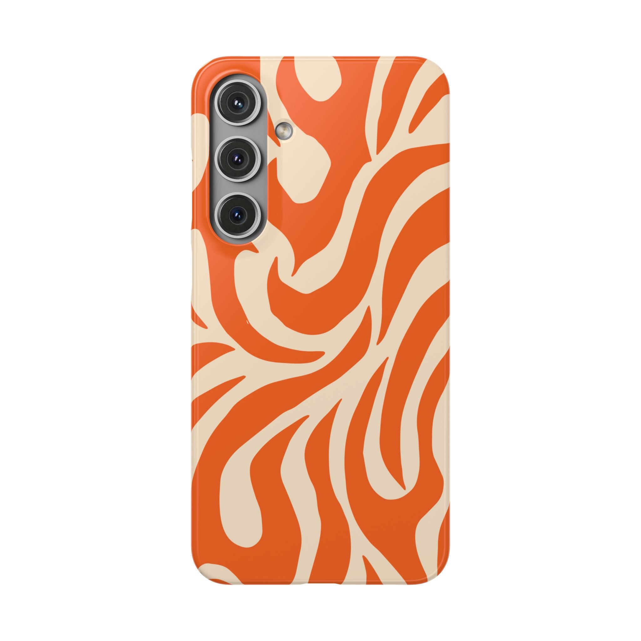 Orange Swirl Phone Case — Retro Abstract iPhone Snap Case