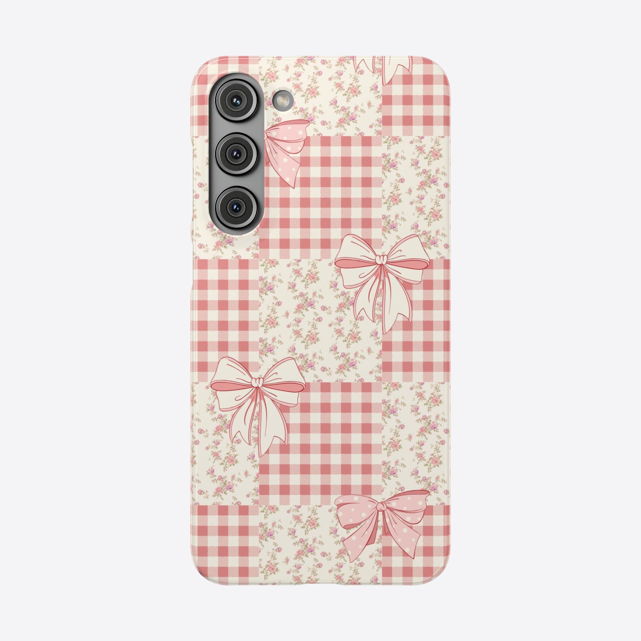 Pink Bow Patchwork Case