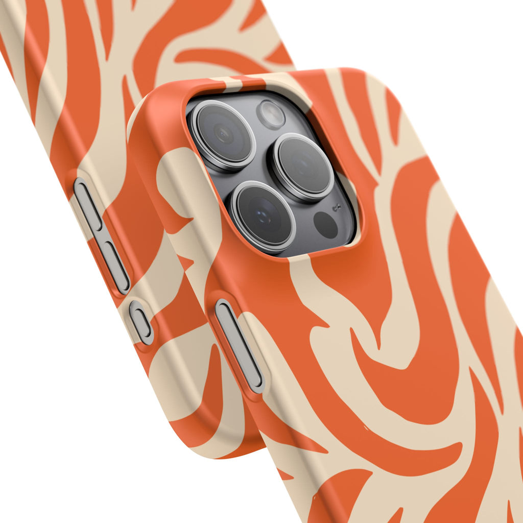 Orange Swirl Phone Case — Retro Abstract iPhone Snap Case