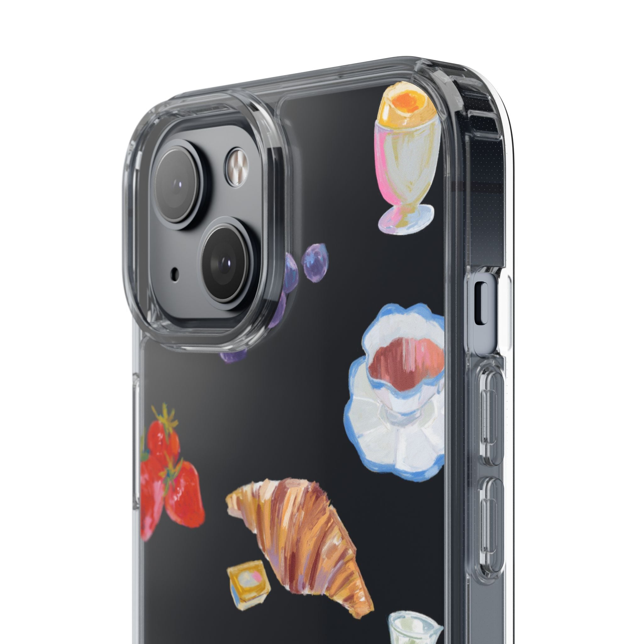 Clear Phone Case — Breakfast Pastries & Brunch Icons Clear Case