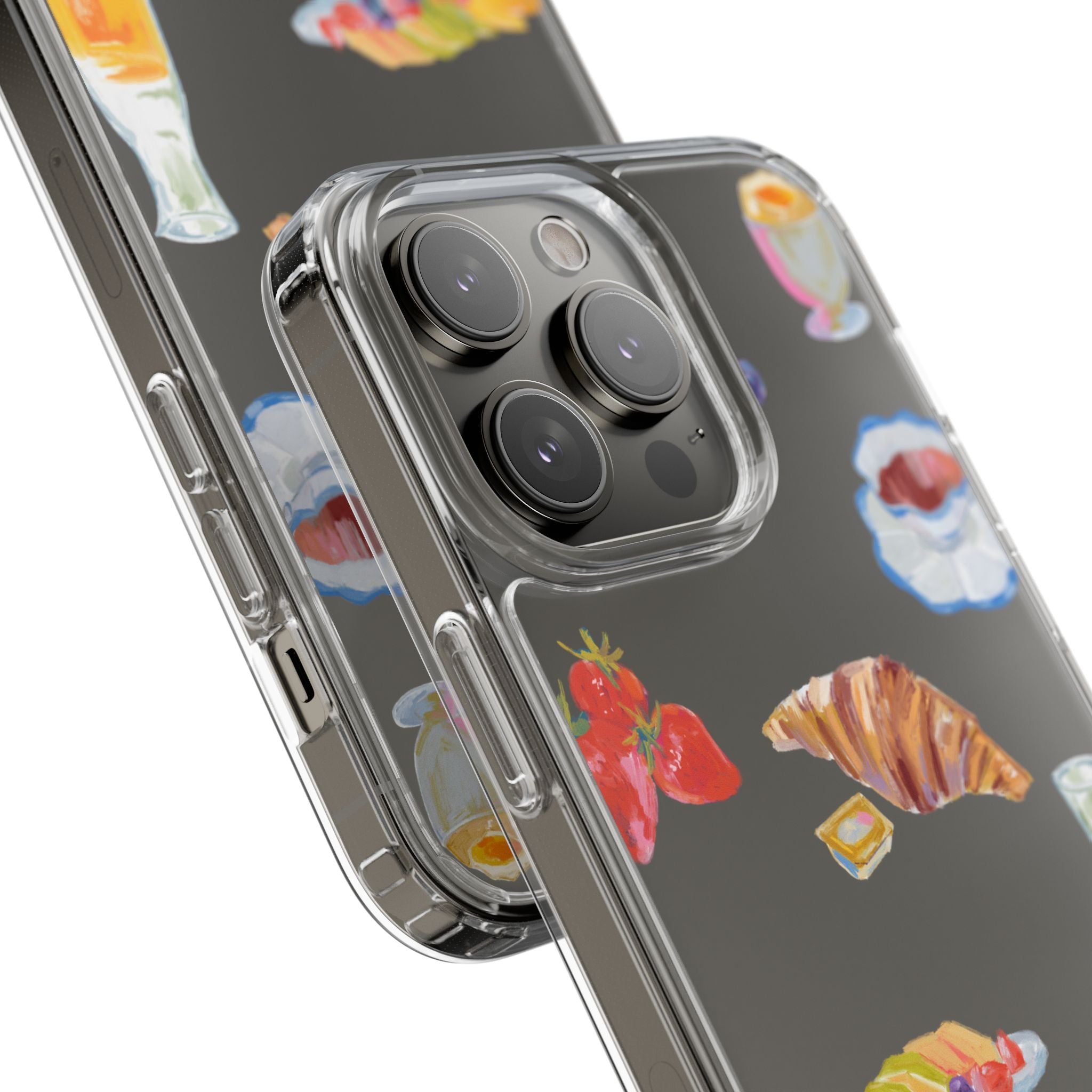 Clear Phone Case — Breakfast Pastries & Brunch Icons Clear Case