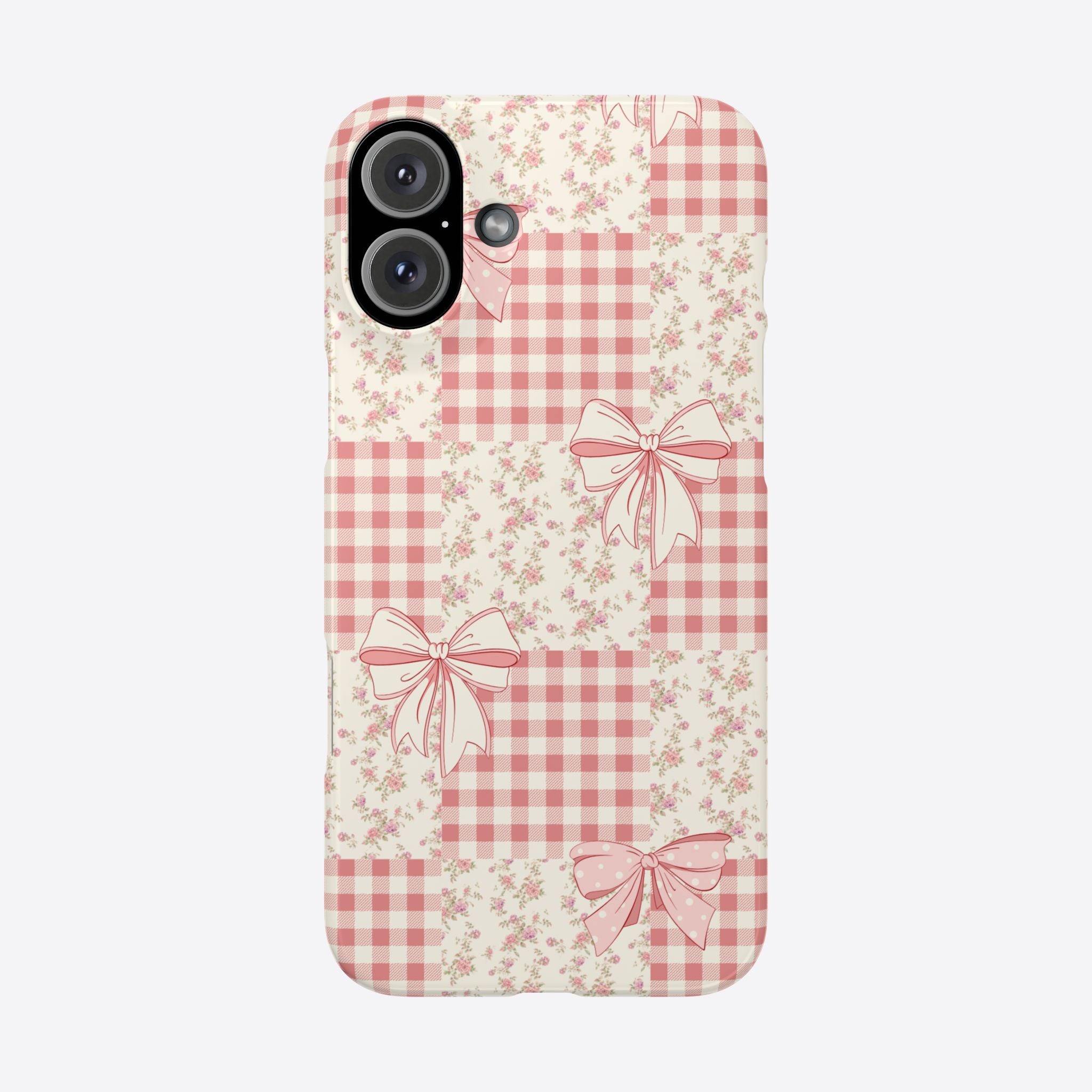 Pink Bow Patchwork Case